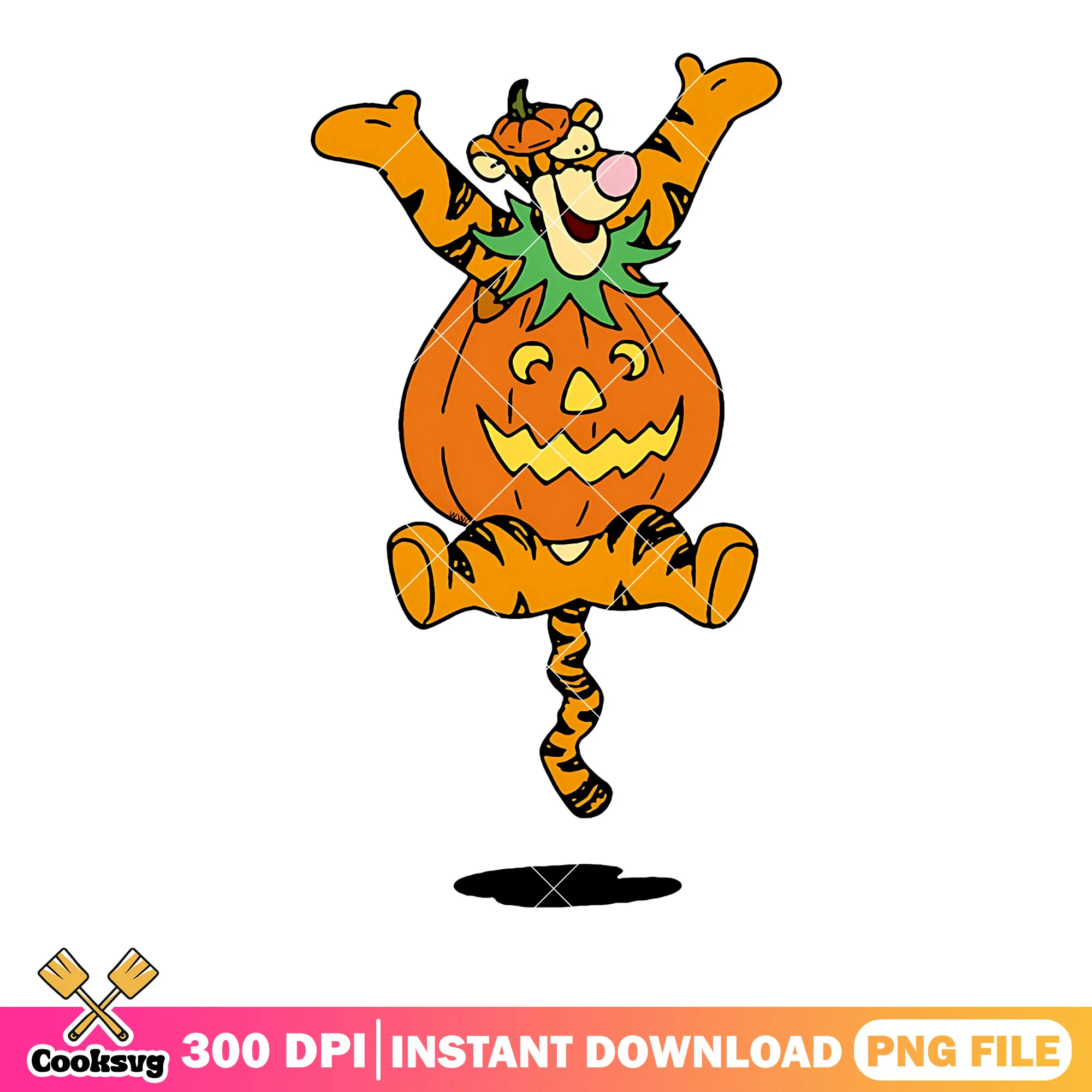 Tiger jack o lantern png, pooh the winnie png, disney halloween png