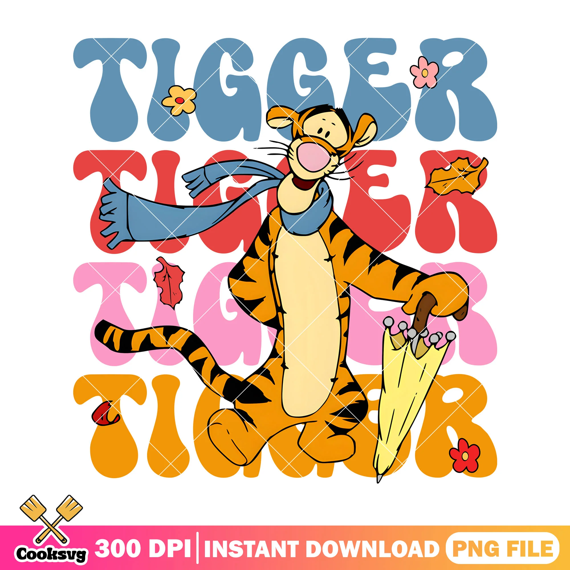 Tiger pooh friends vibes png, winnie disney png, disney tiger png