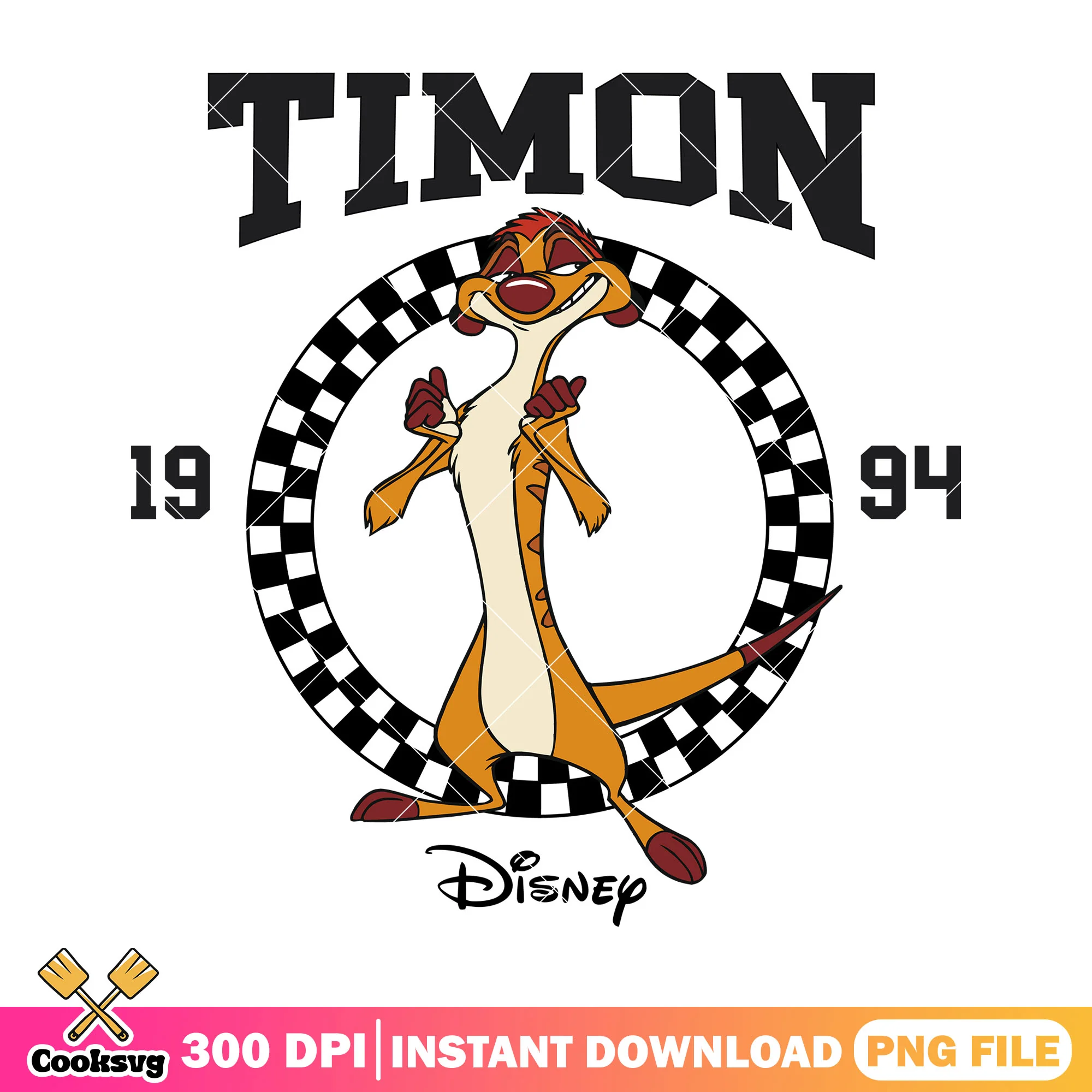 Timon disney est 1994 circle png, disney timon png, lion king characters png