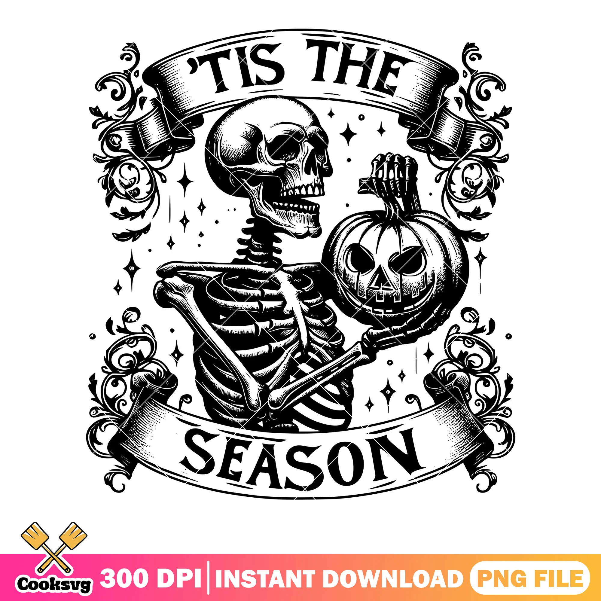Tis the season png, jack o lantern png, halloween scary png