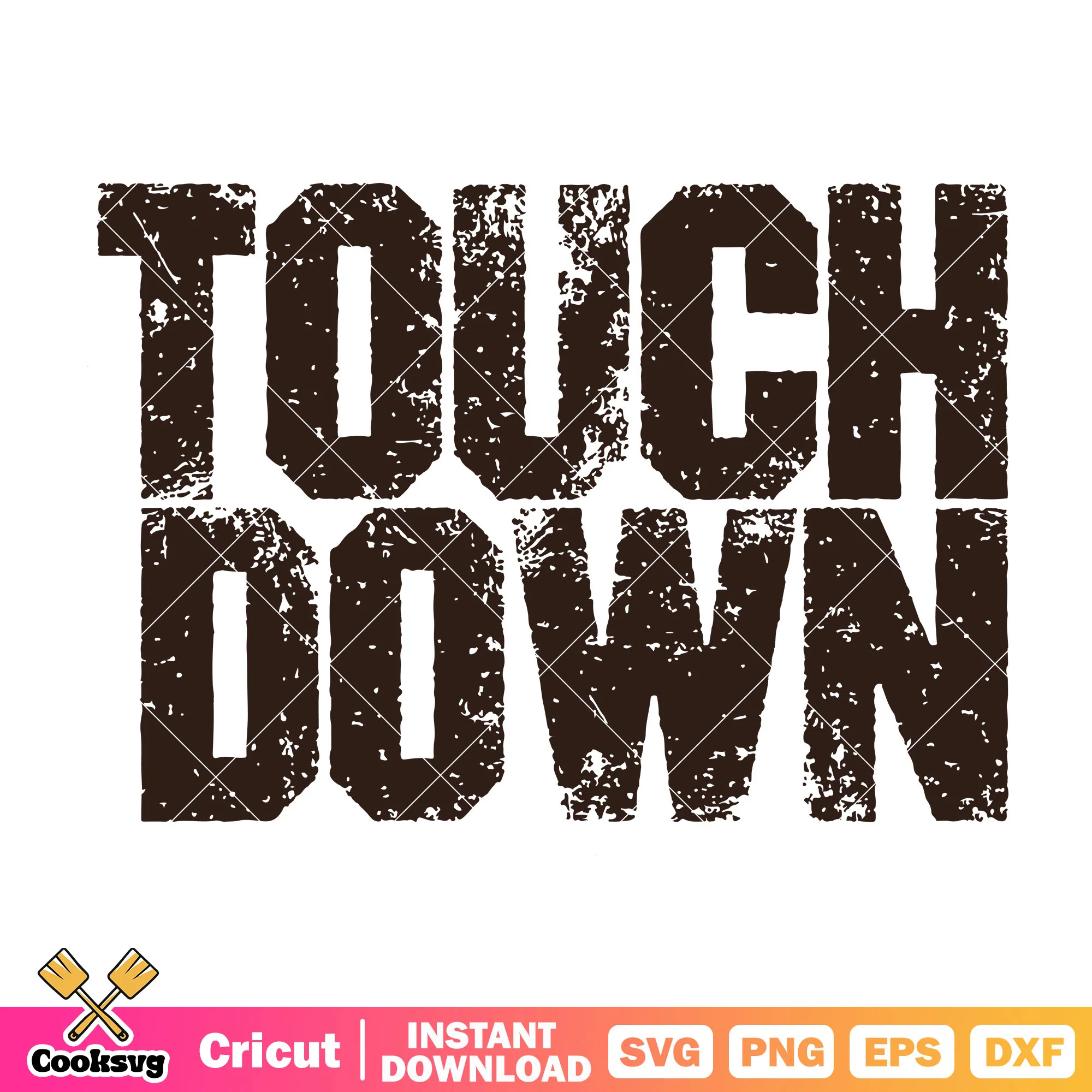 Touch down svg, touch down football svg, retro football svg