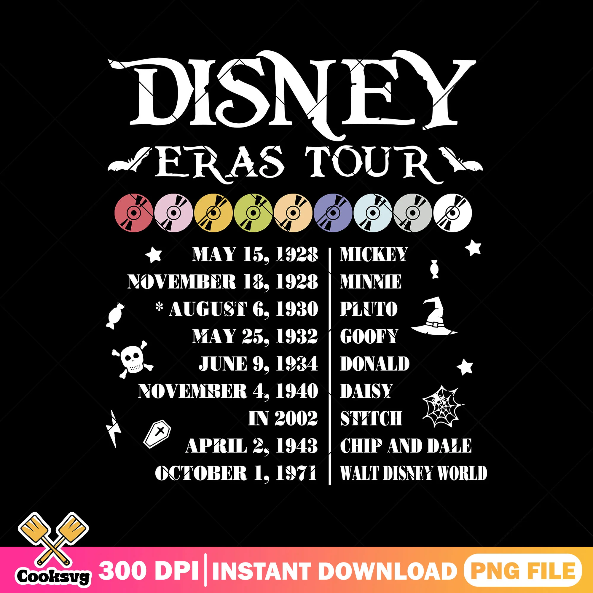 Tour eras disney png, halloween horror png, disney poster png