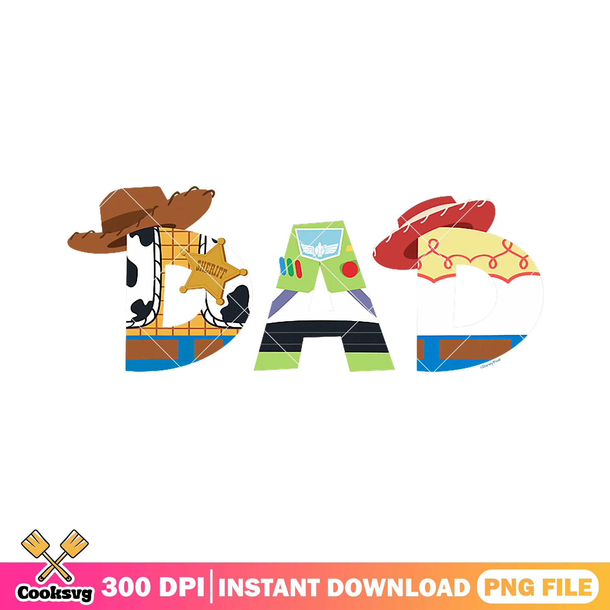 Toy story dad woody cartoon png, happy fathers day png, funny dad png