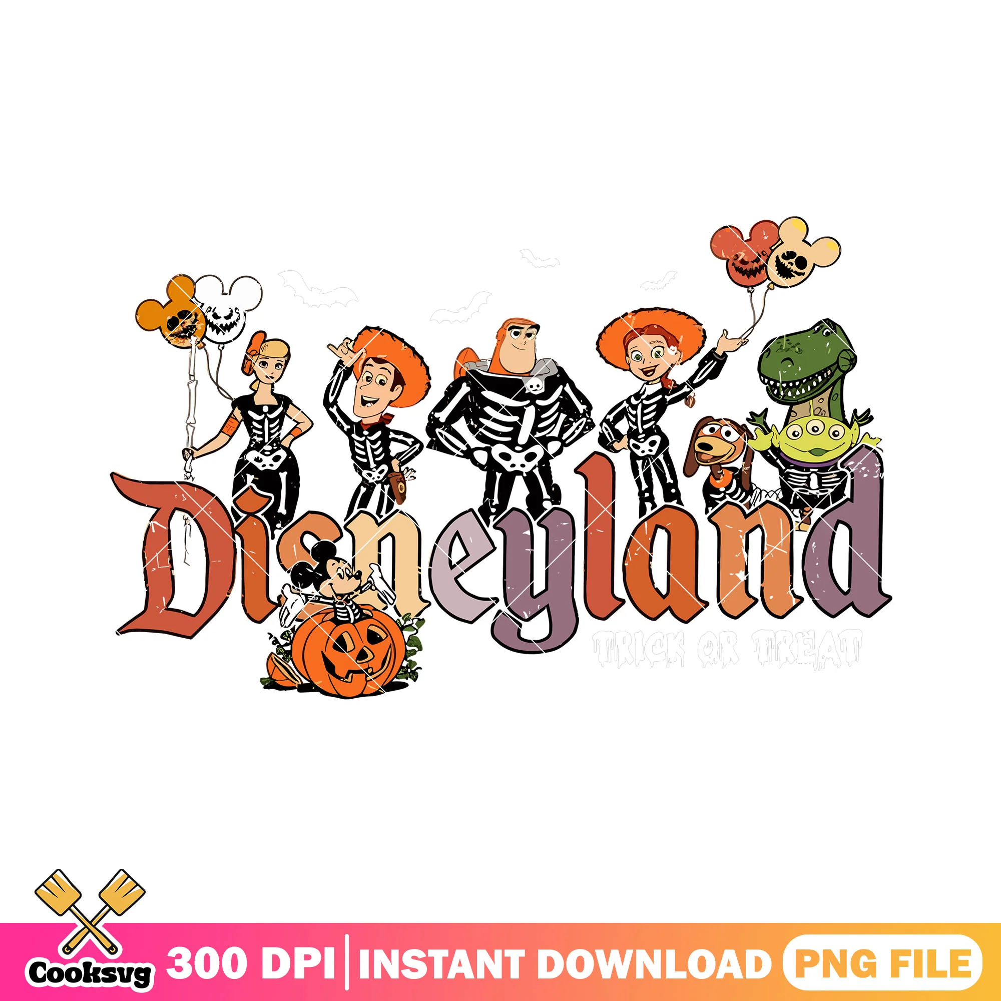 Toy story trick or treat png, halloween drawing png, disney art png