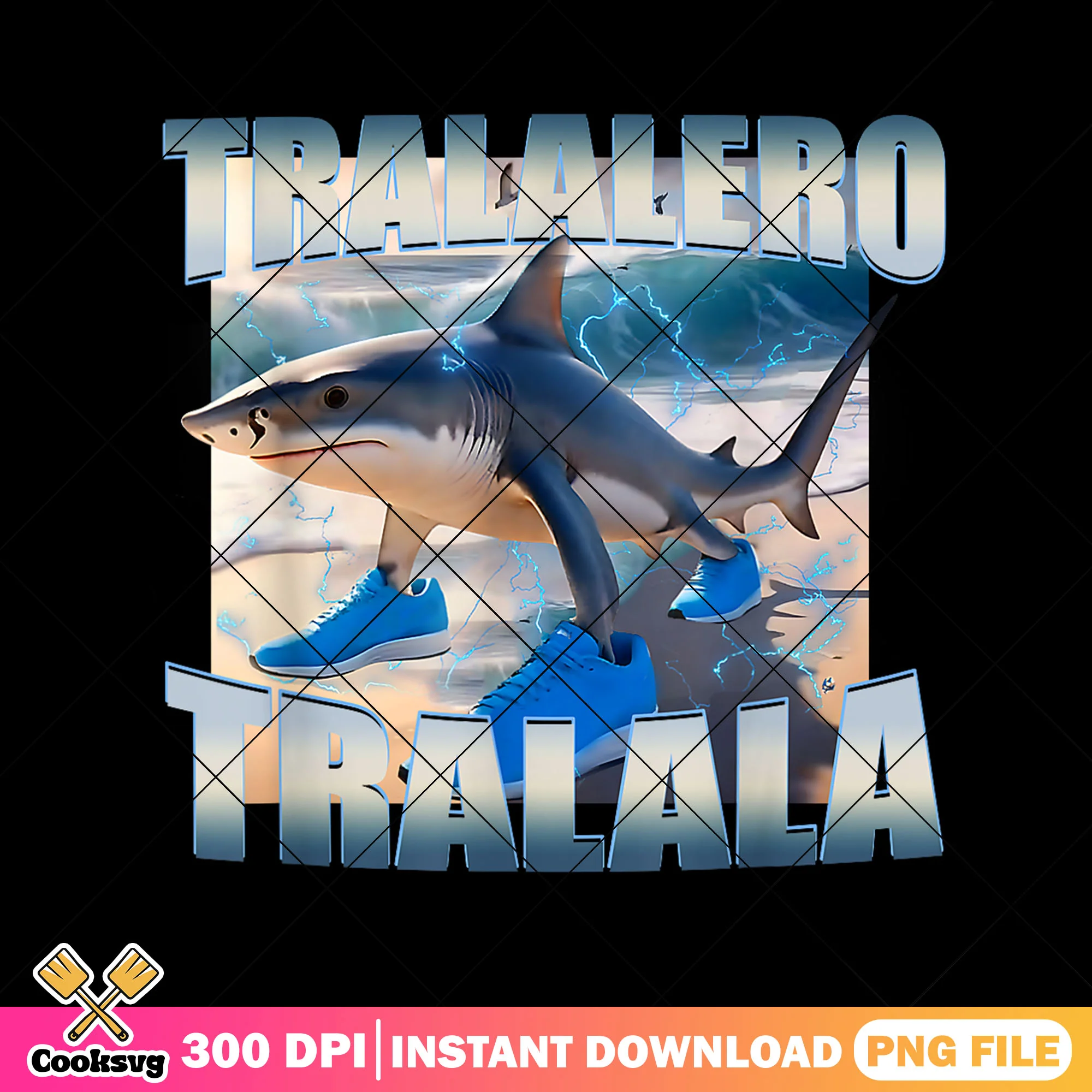 Tralalelo tralala shark brainrot png, tralalelo tralala png, tiktok meme png