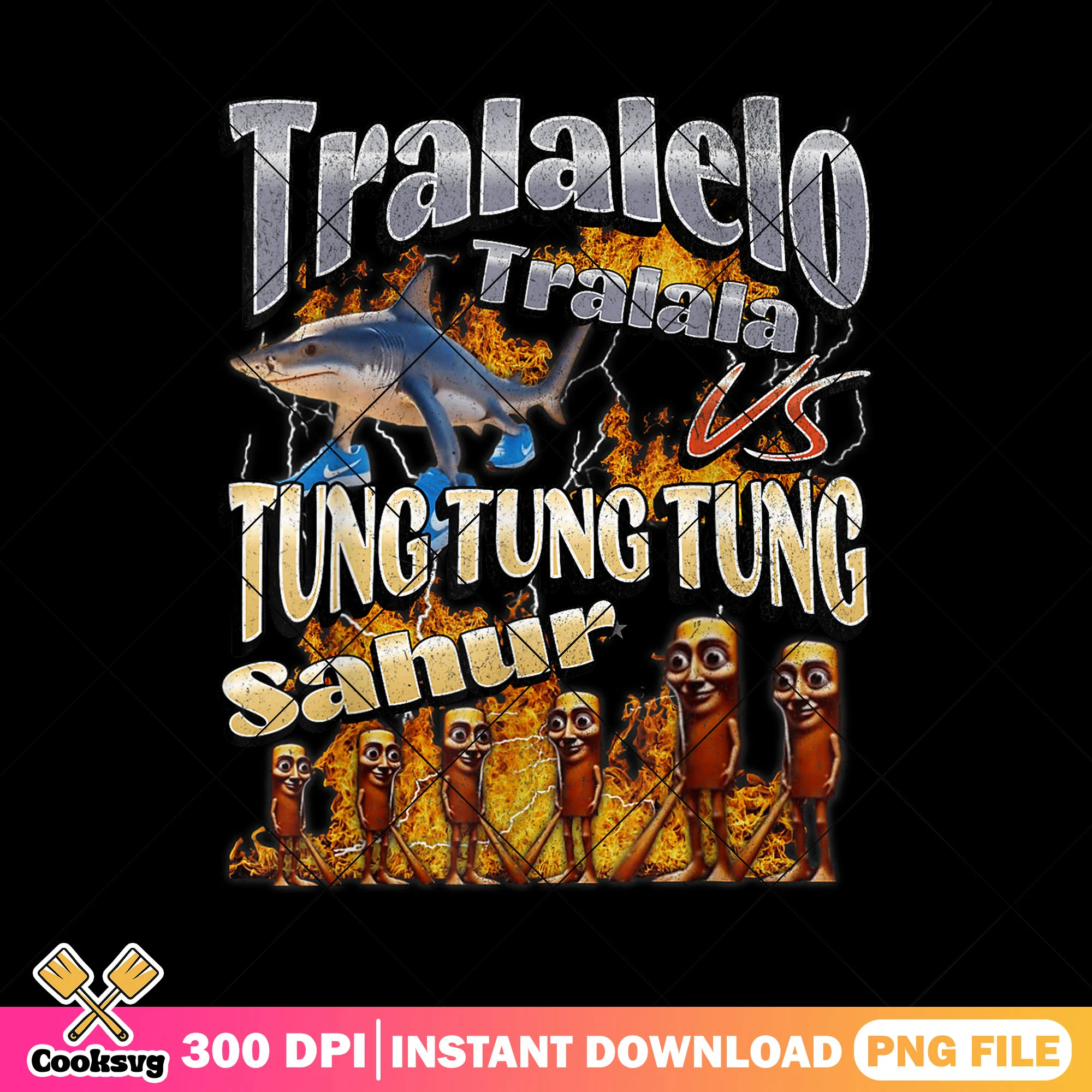 Tralalelo VS Tung Sahur Funny png, tralalelo tralala png, funny meme png