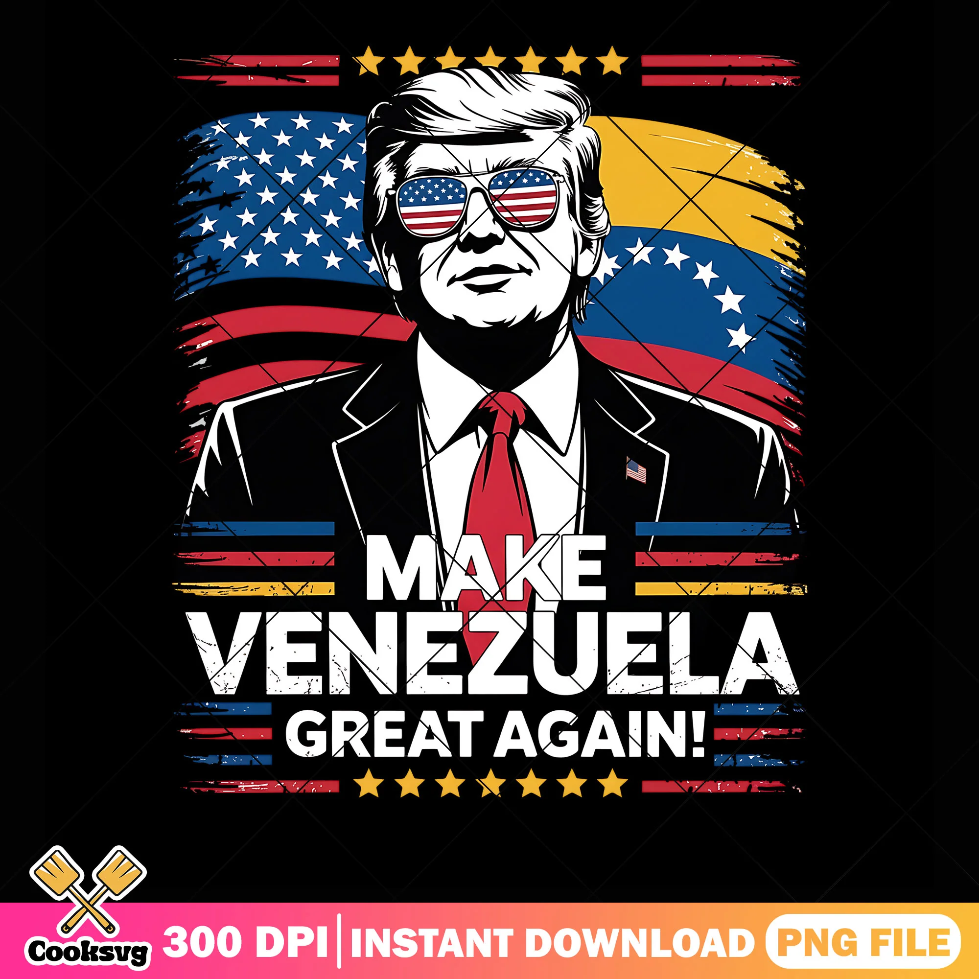 Trump venezuela poster png, donald trump png, venezuela gifts png