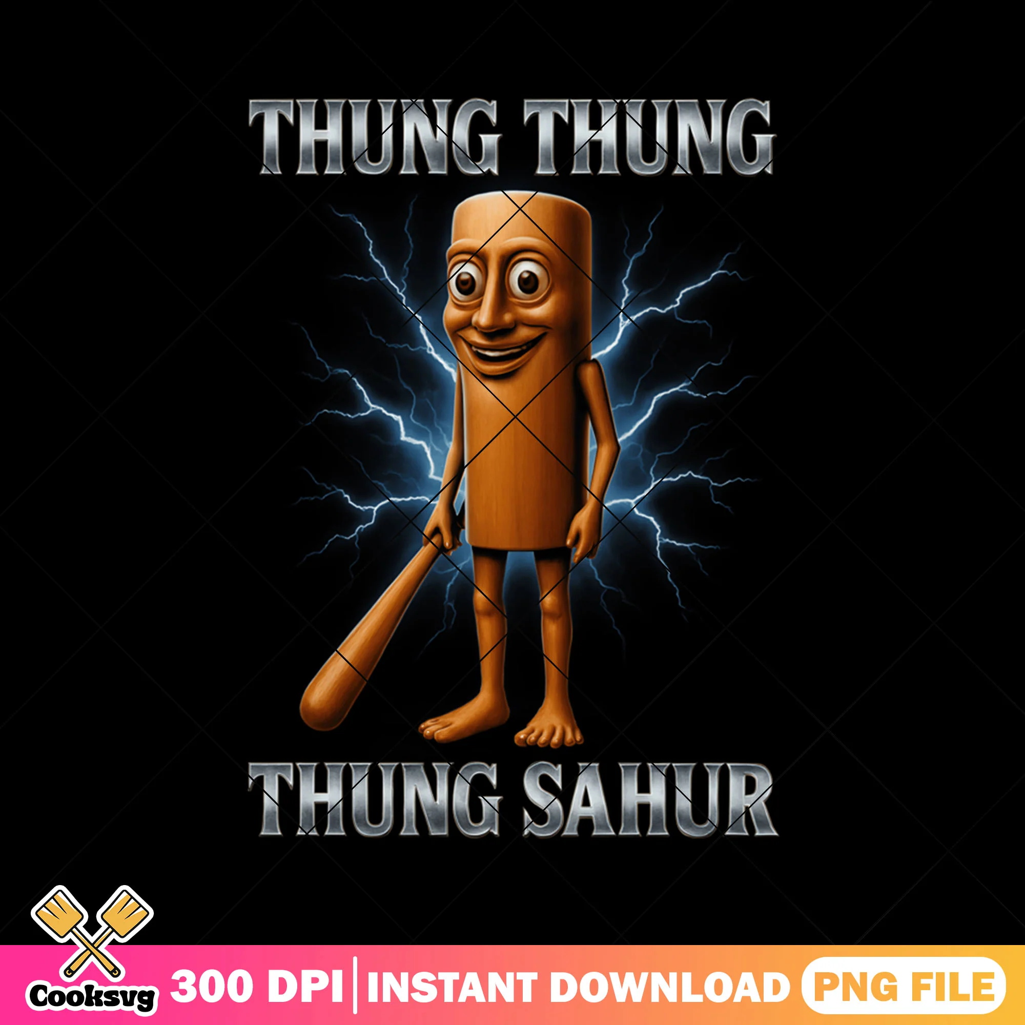 Tung tung tung sahur funny meme png, italia brainrot png, funny meme png