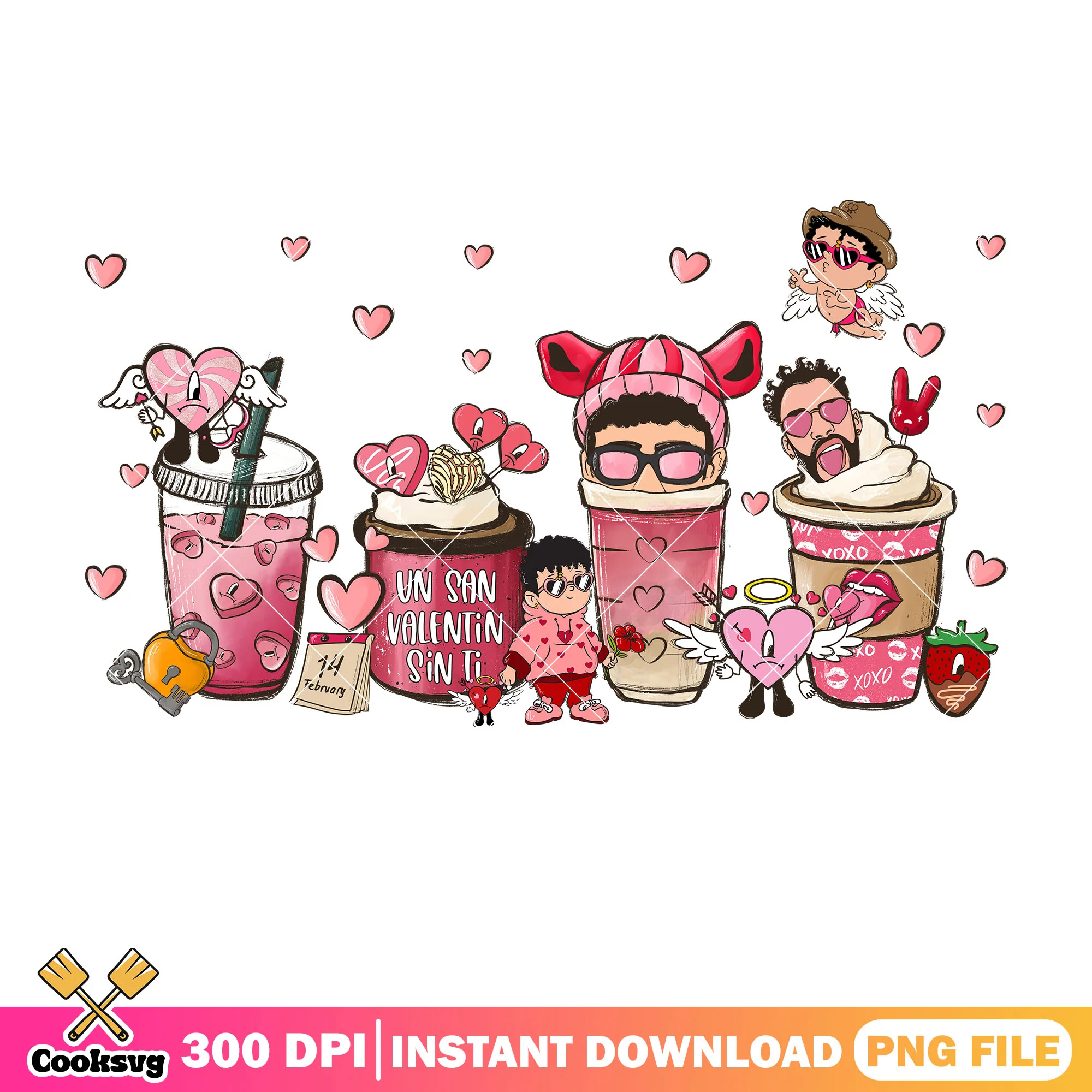 Un san valentin coffee valentine png, coffee valentine png