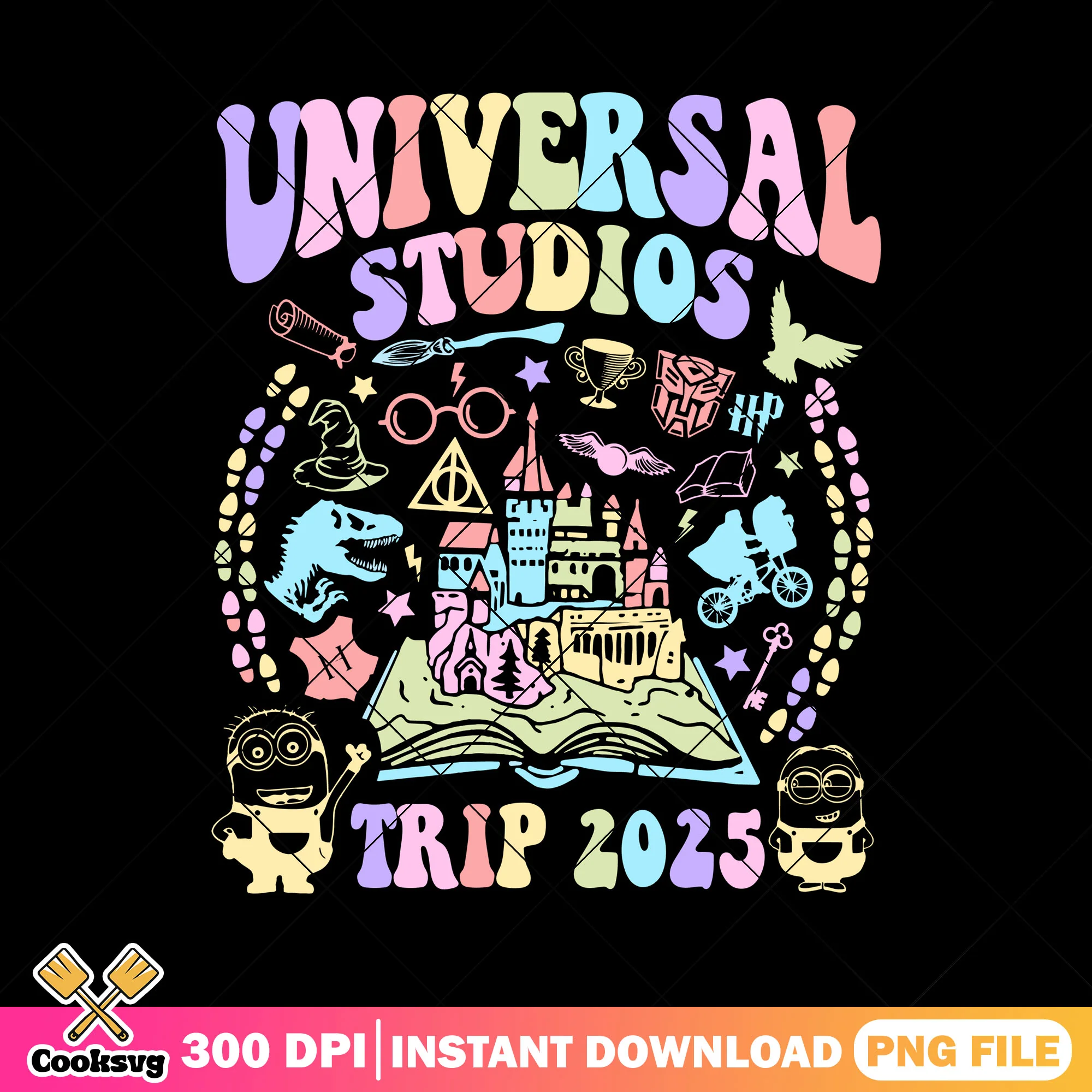 Universal studios trip 2025 png, disney trip png, disney universal png