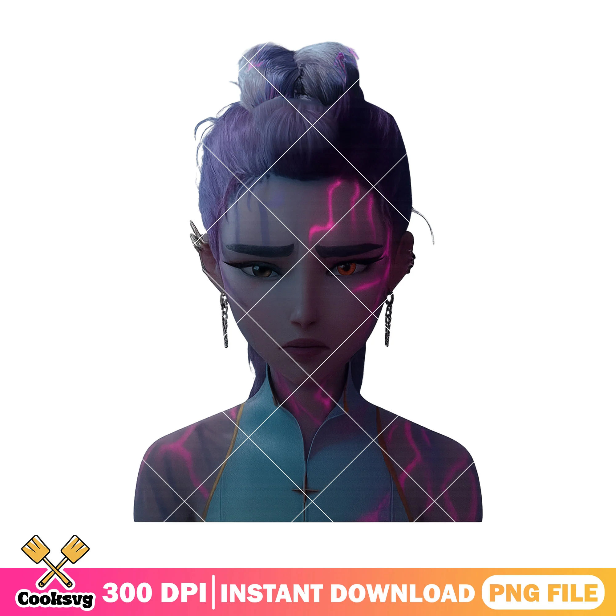 Upset face rumi png, rumi huntrix png, huntrix netflix png