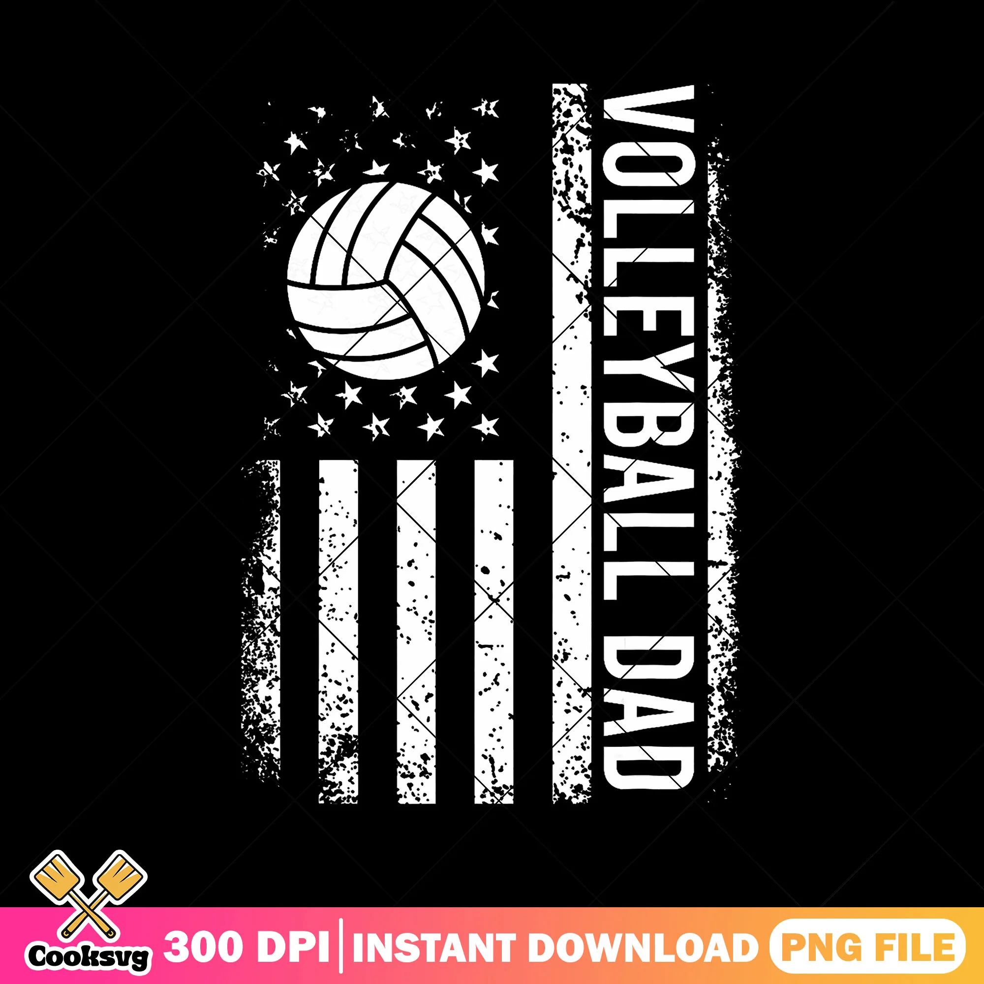 Usa american flag volleyball dad png, football dad png, sports dad png