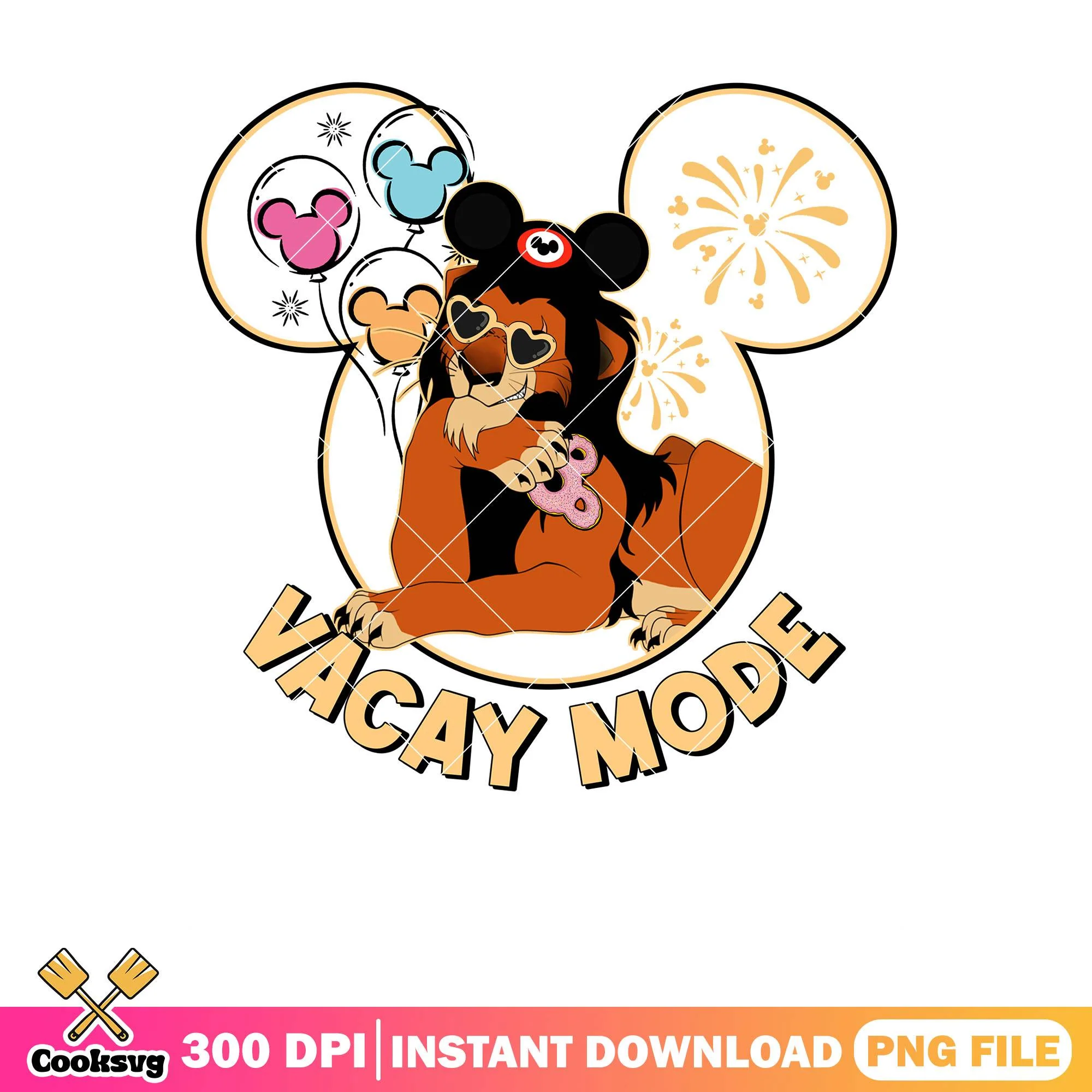 Vacay mode scar png, scar lion king png, disney vacation png