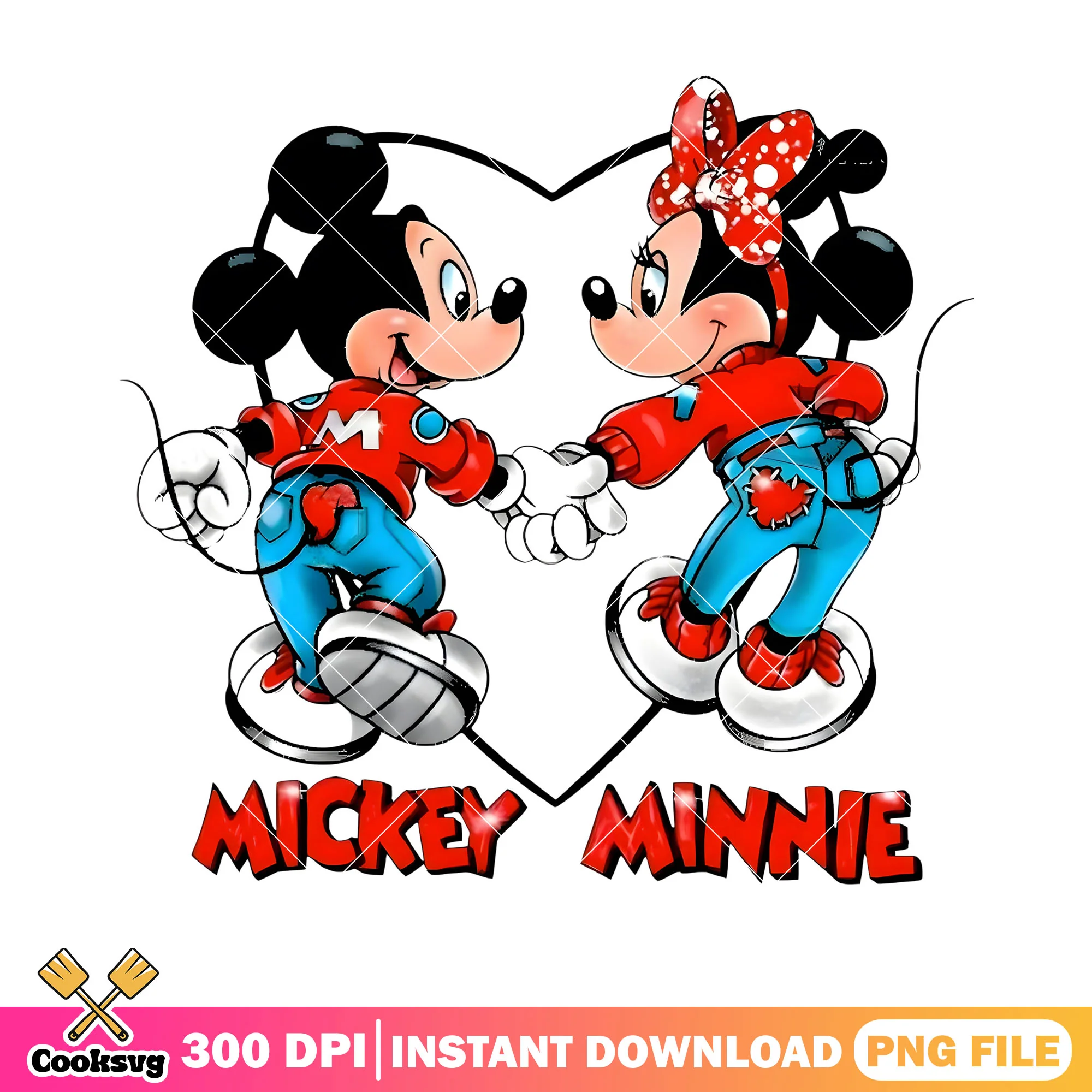 Valentine couple disney mouse png, disney valentine png, valentine vibes png