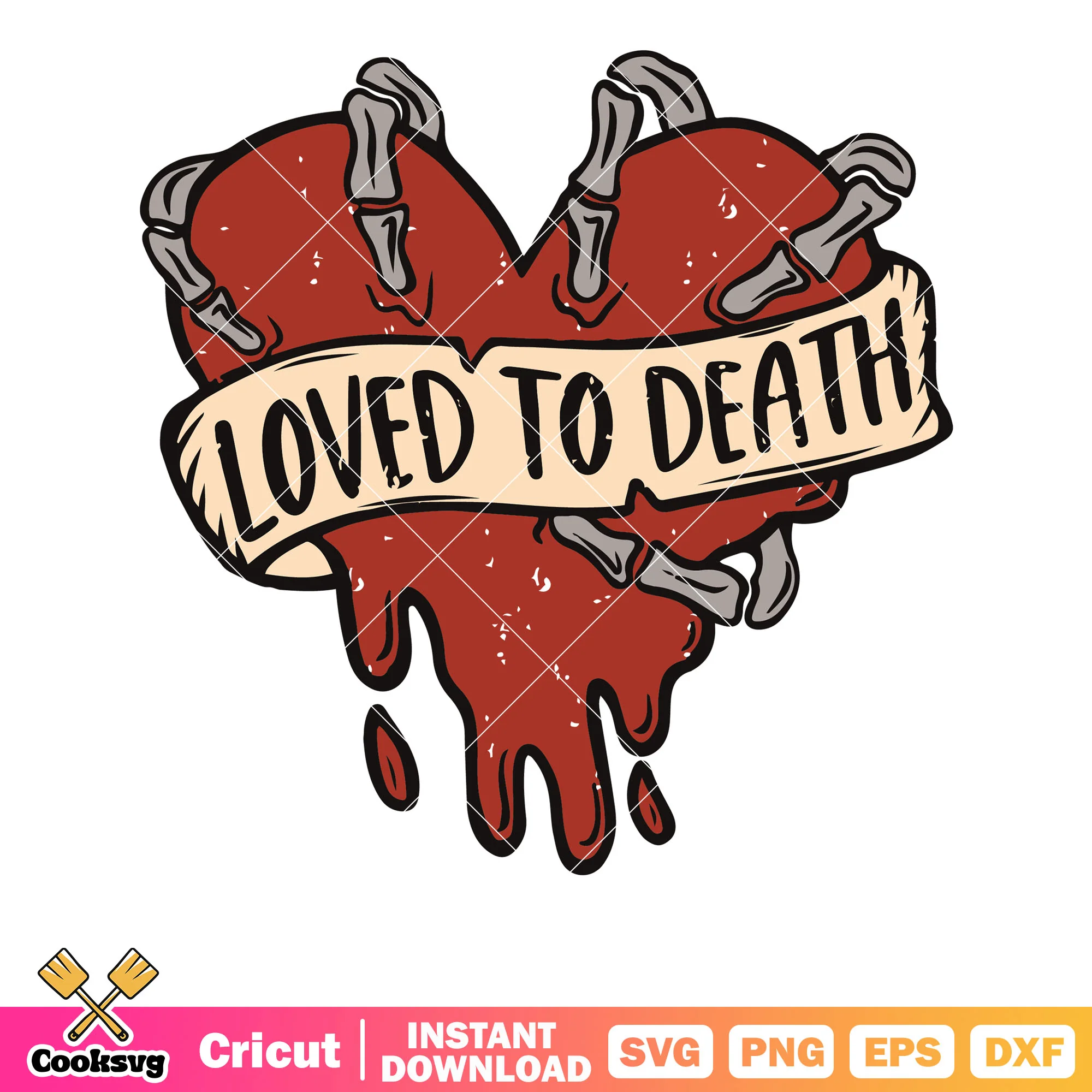 Valentine love to death svg, heart valentine svg, skeleton valentine svg