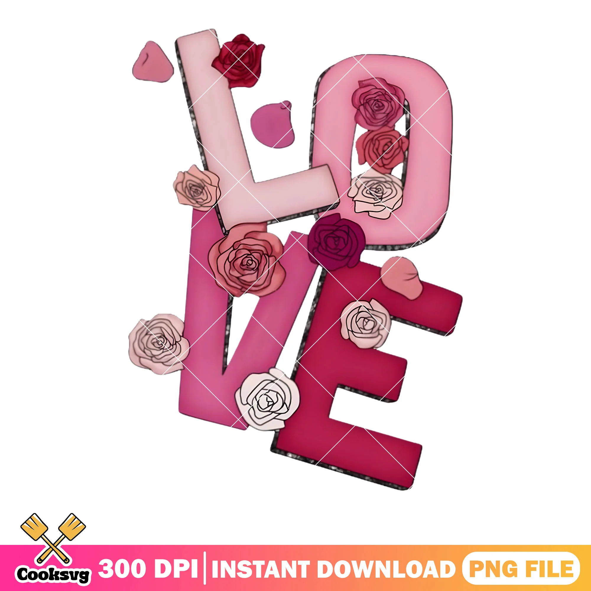 Valentine rose love vibes png, happy valentines png, valentines day png