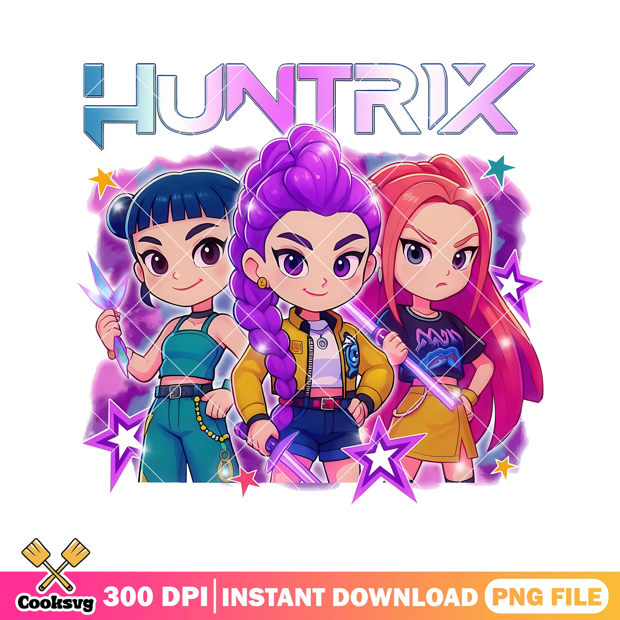 Vibrant baby huntrix girl png, huntrix girl png, huntrix band png