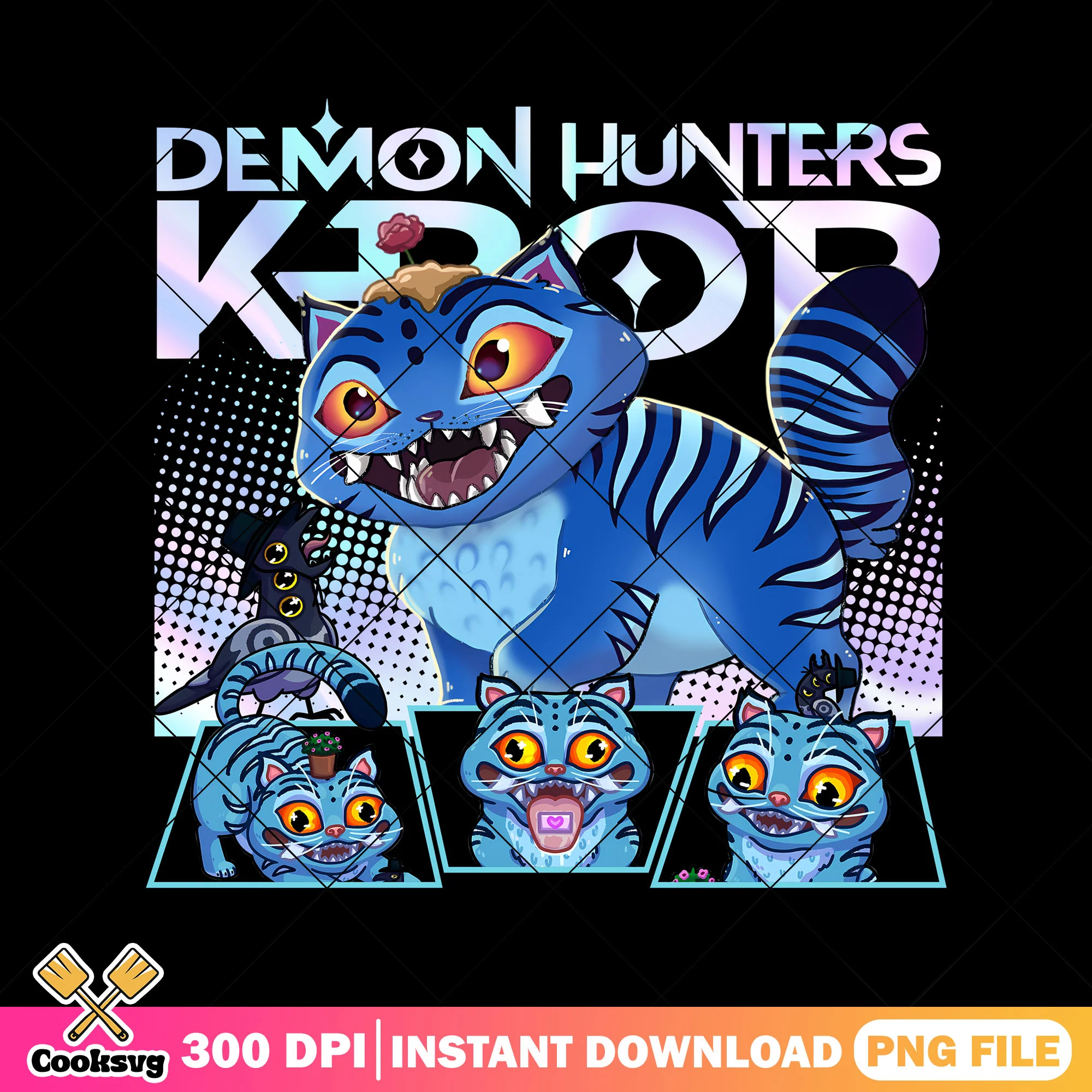 Vibrant tiger derpy sussy png, derpy sussy png, huntrix netflix png