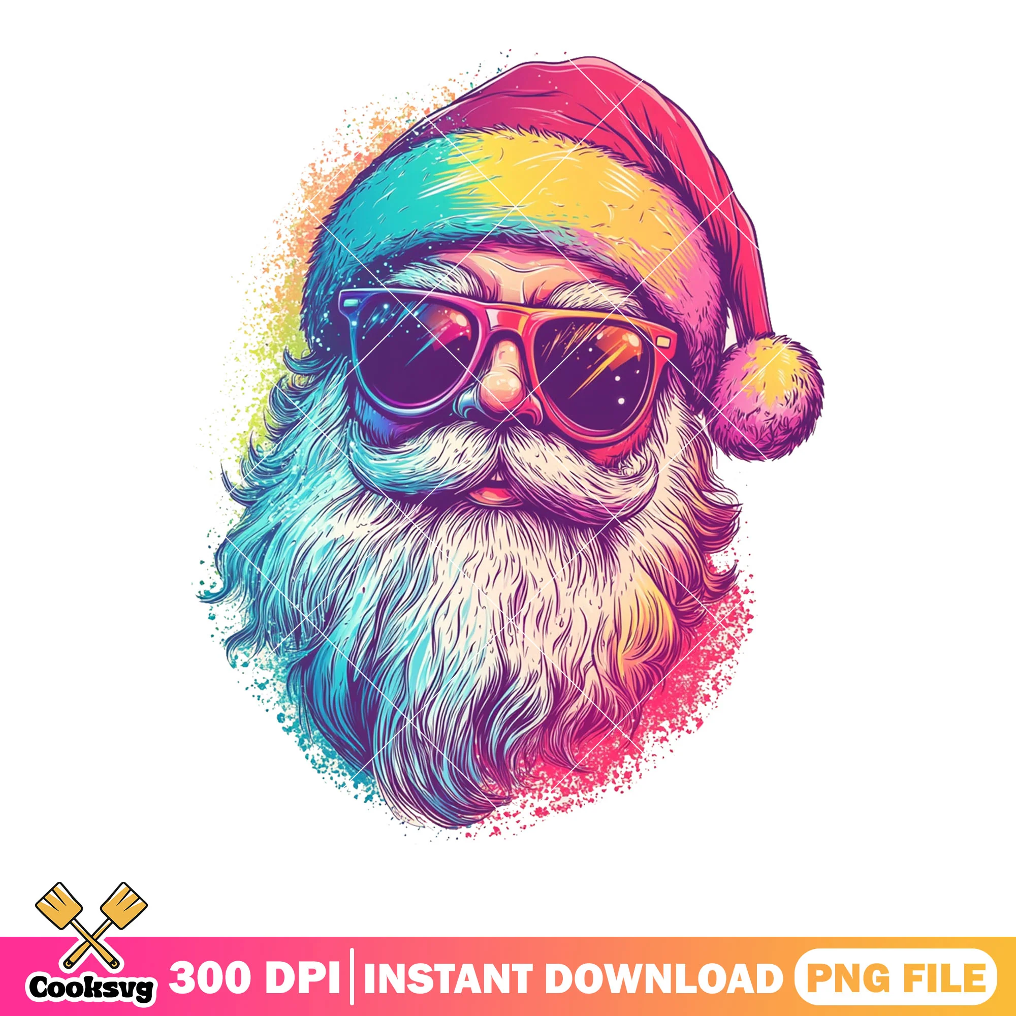Vintage 90s santa claus png, christmas gifts png, christmas poster png