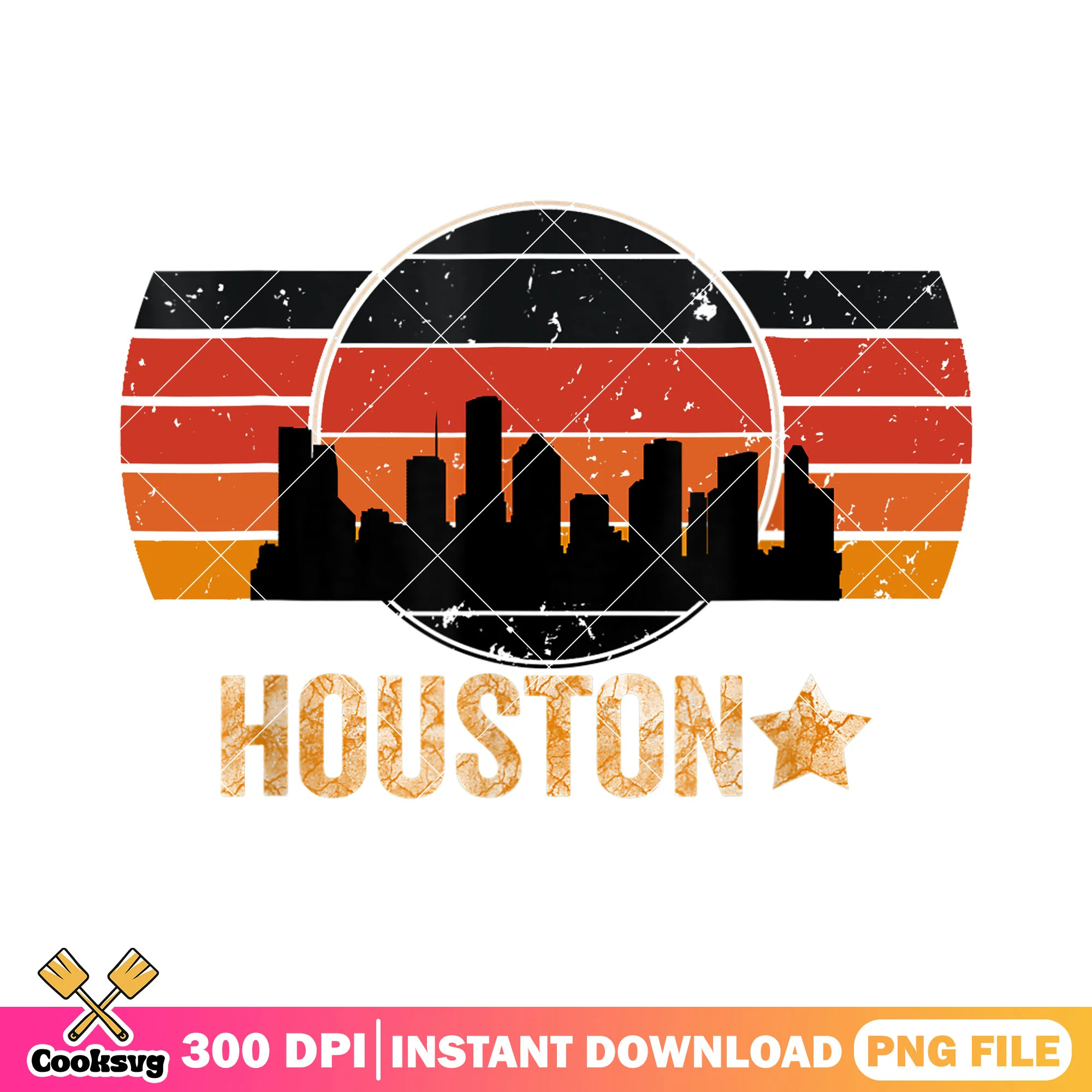Vintage Houston City texas png, texas houston png, houston tx png
