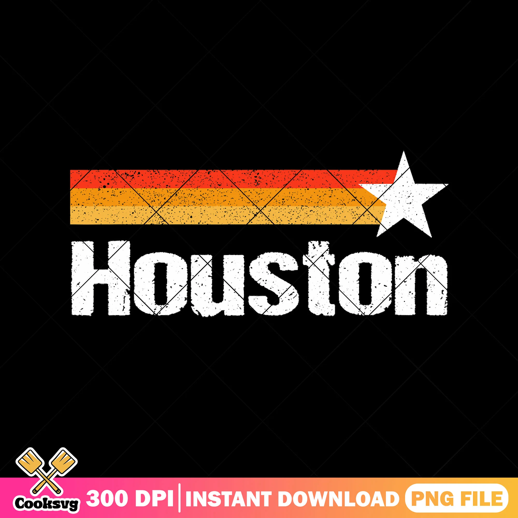 Vintage Houston Texas design png, texas houston png, houston strong png