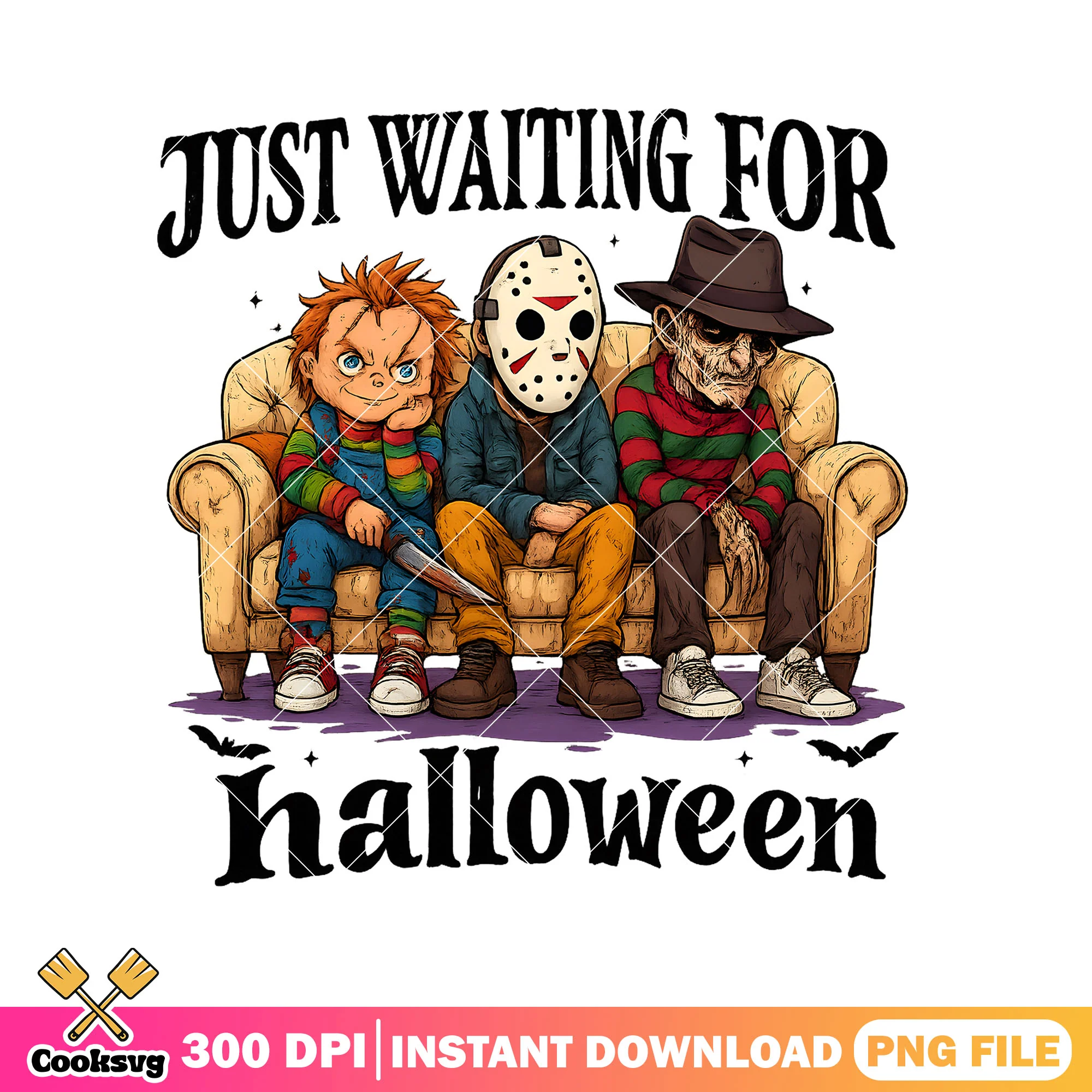 Waiting for halloween horror png, horror movie png, horror halloween png