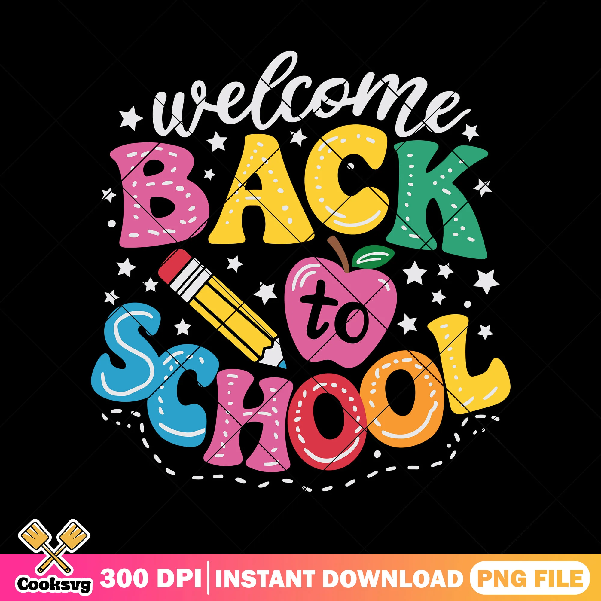 Welcome back school png, yellow pencil png, back to school day png