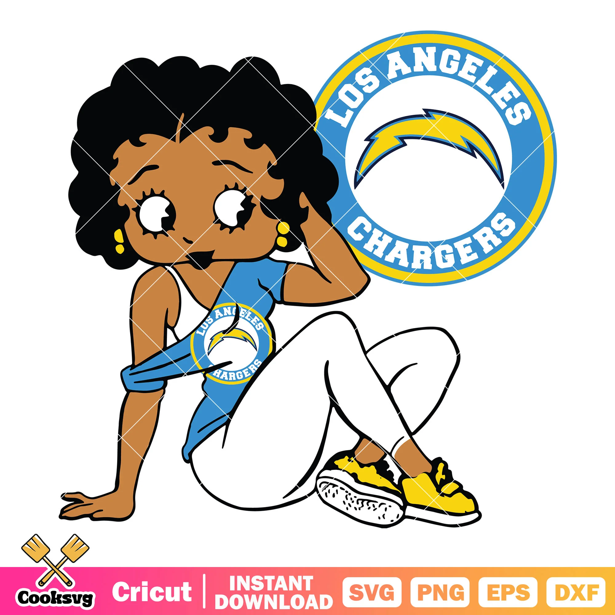 West side nfl team svg, Los angeles chargers svg, Beety boop svg
