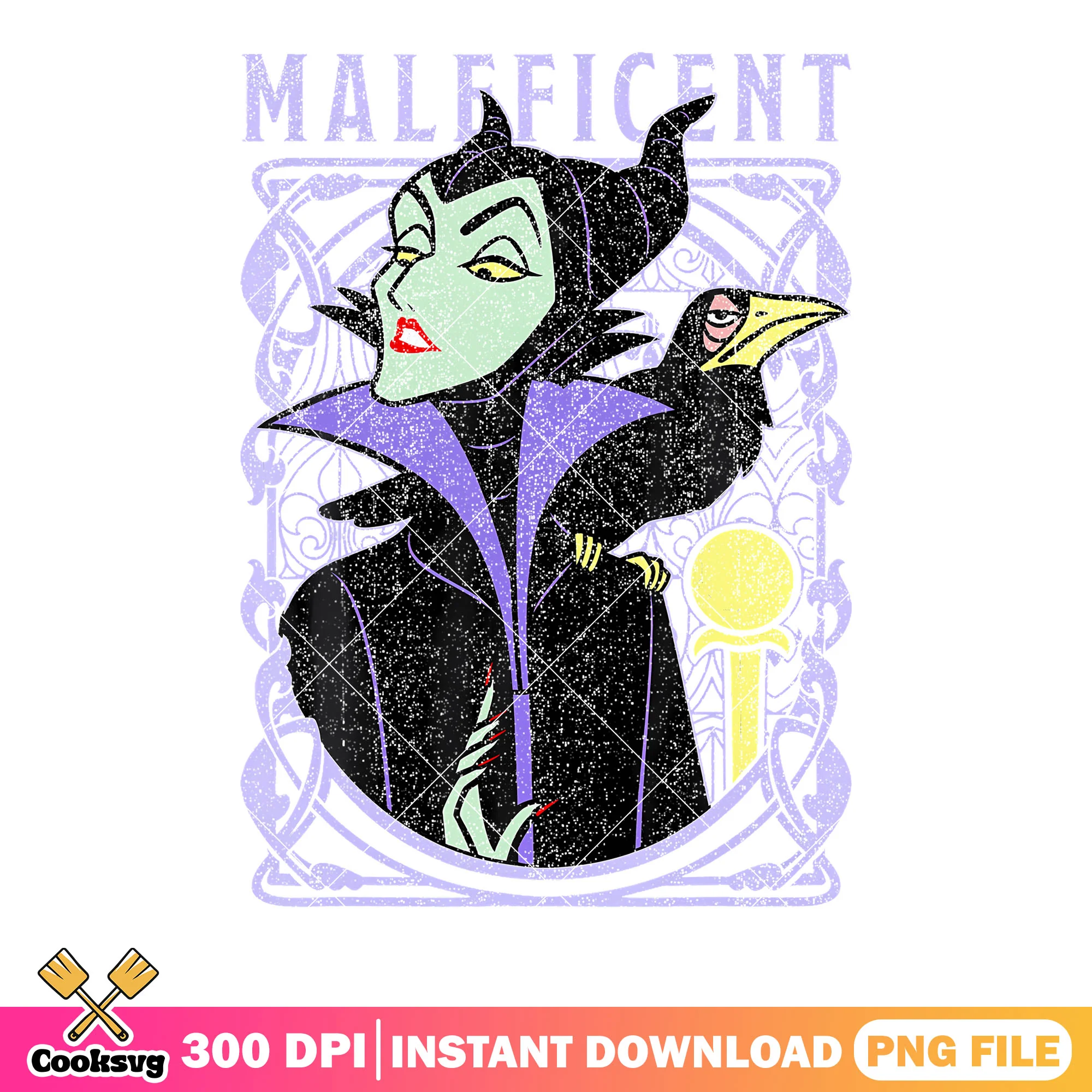Witch Maleficent Old School png, sleeping beauty png, disney png