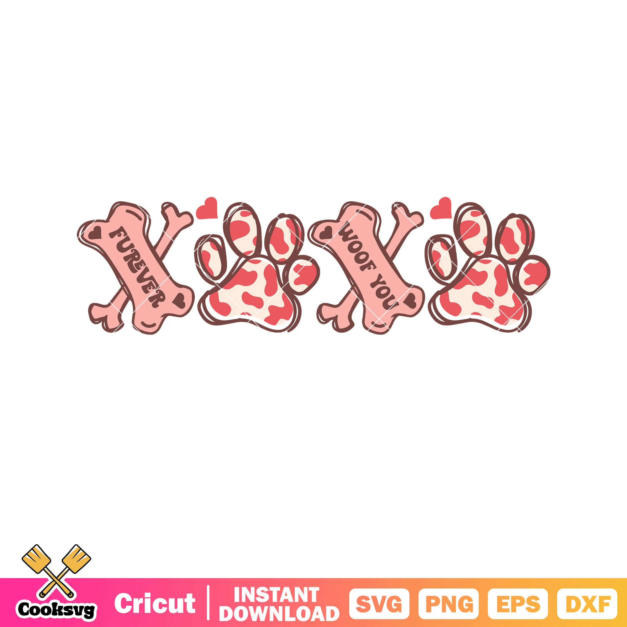 Xoxo valentine puppy love svg, xoxo valentine svg, puppy valentine svg