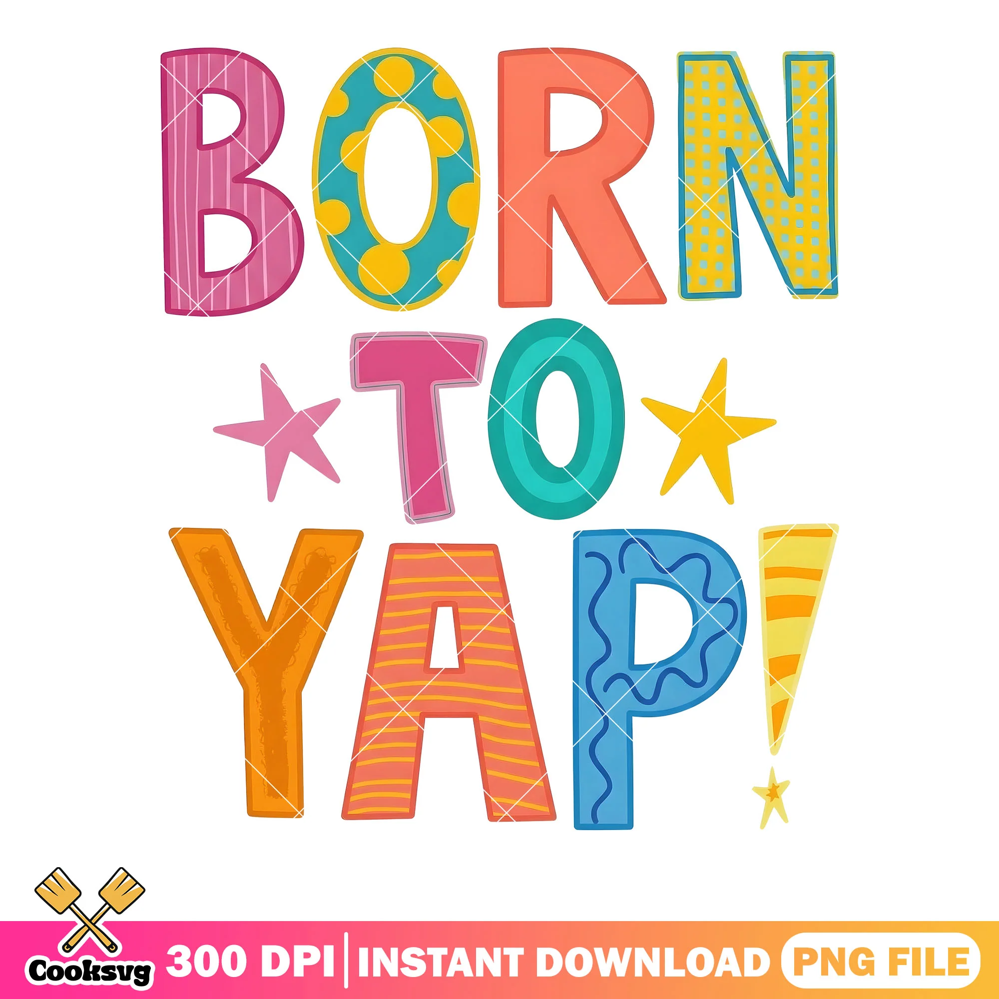 Yapping born star png, trendy girl gifts png, funny baby tee png