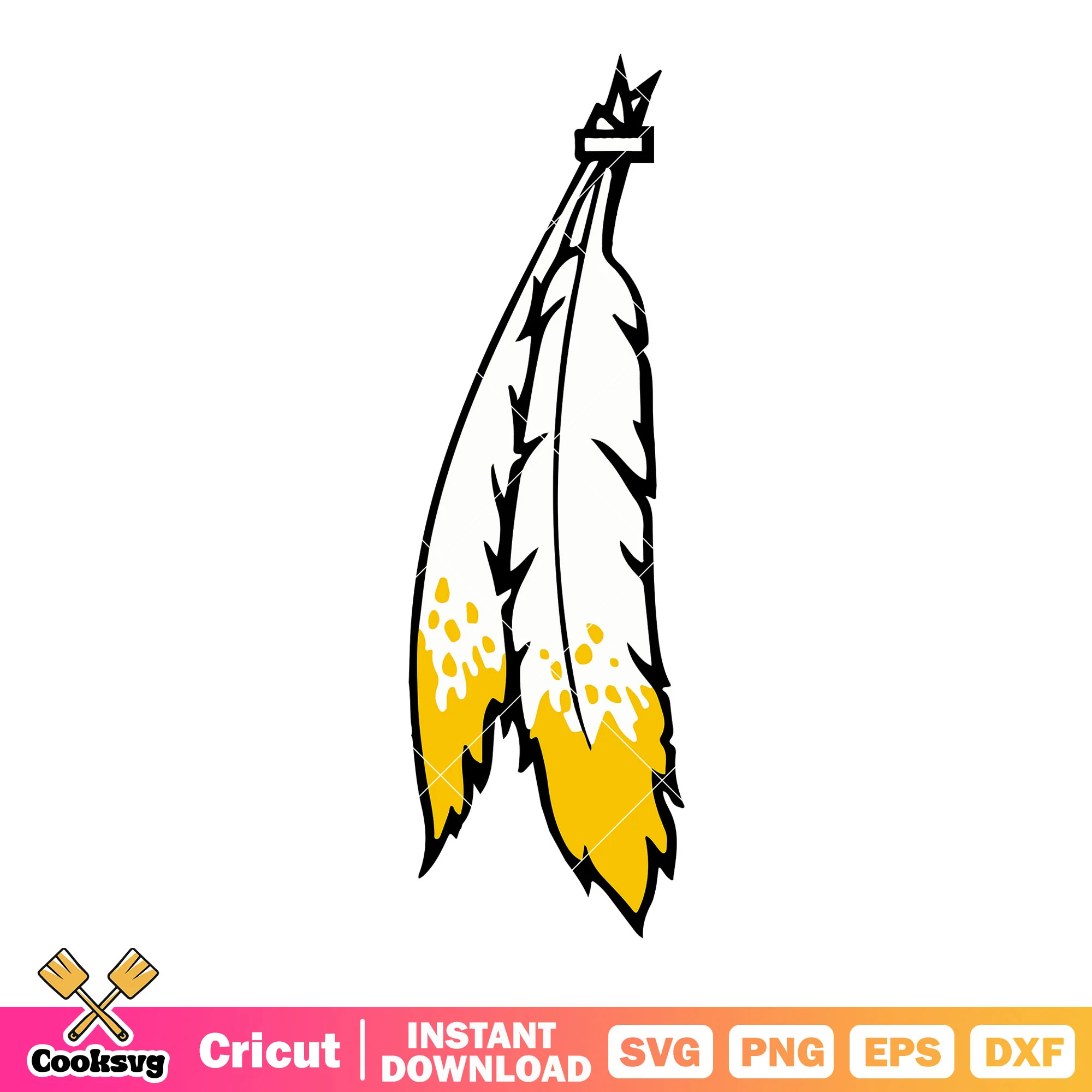 Yellow bird feather svg, washington football team svg, redskin svg