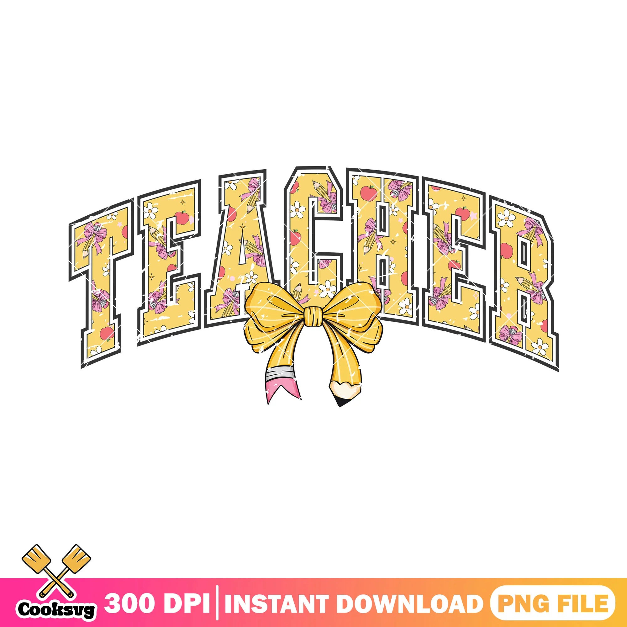 Yellow bow teacher png, logo design png, going back to school png