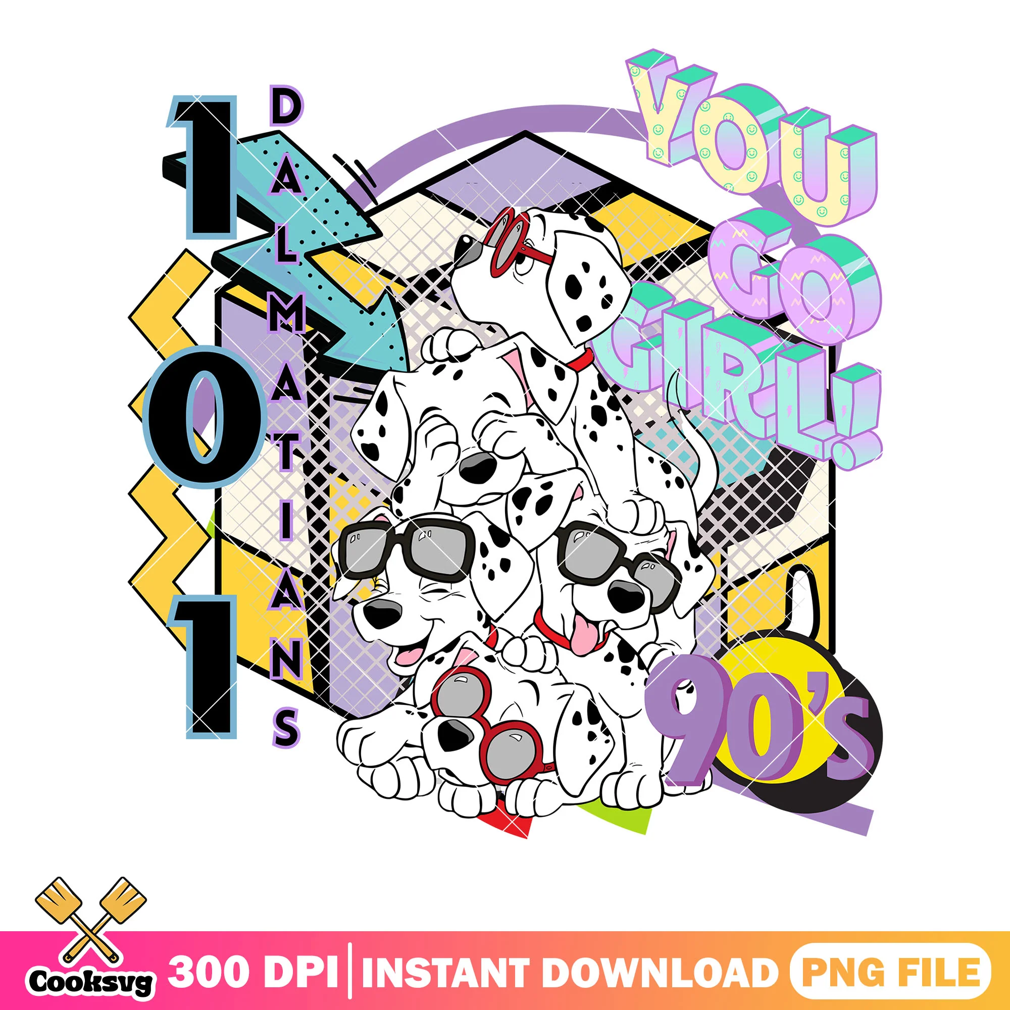 You go girl 101 Dalmatians png, 90s style png, baby dog png