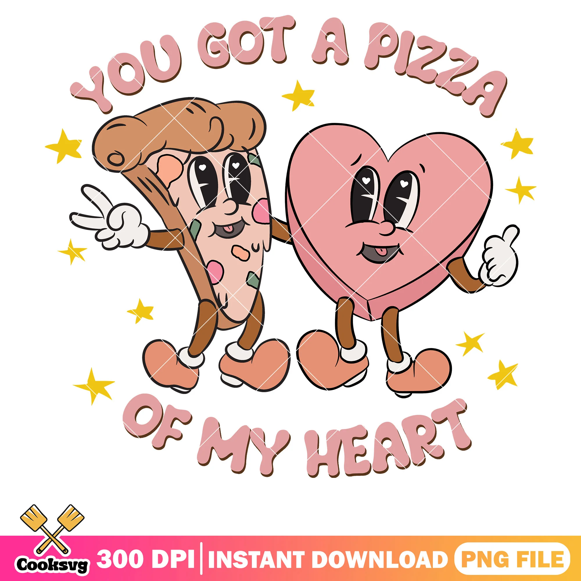 You got a pizza of my heart png file, pink valentine png, valentine pizza png