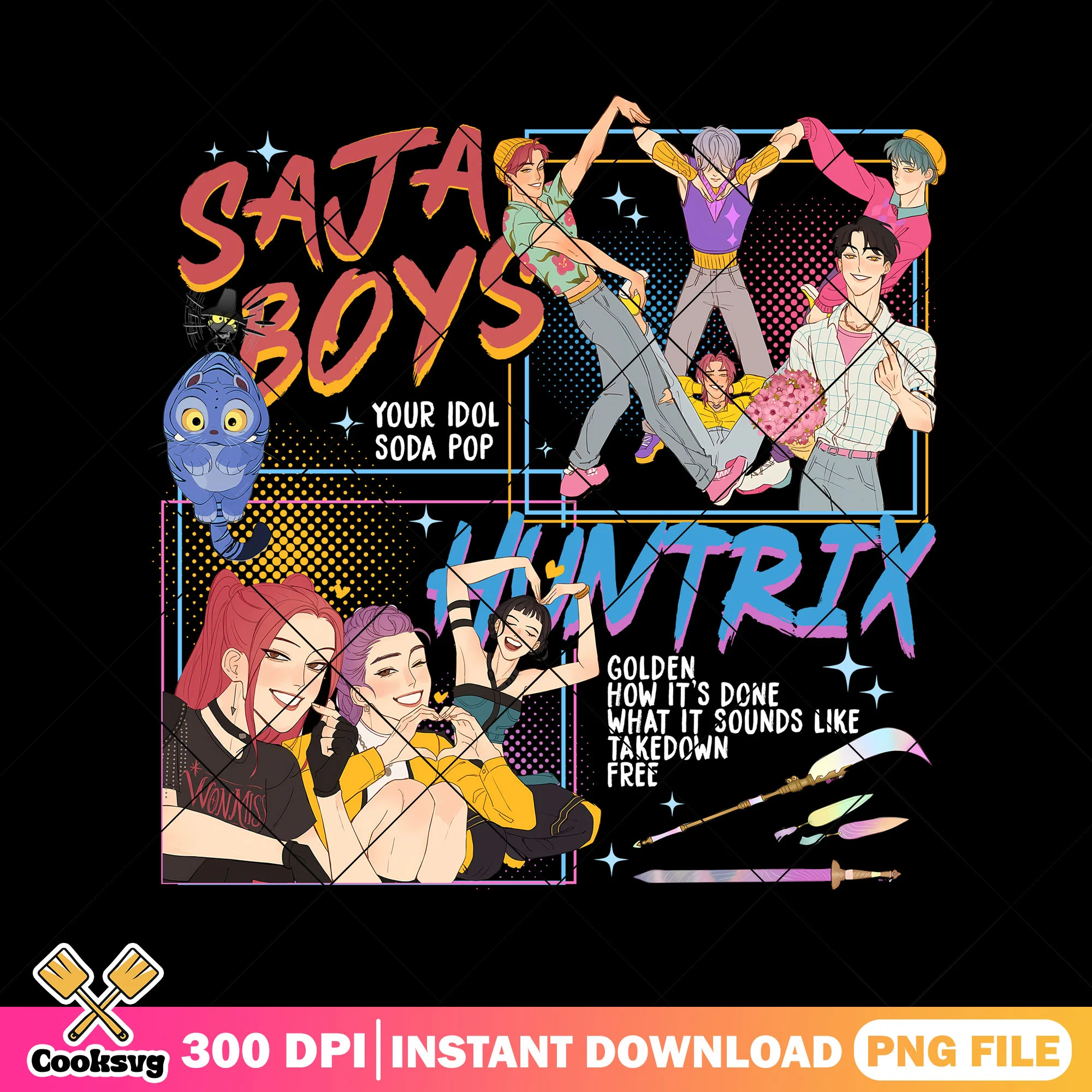 Your idol soda x huntrix png, huntrix song png, soda pop png