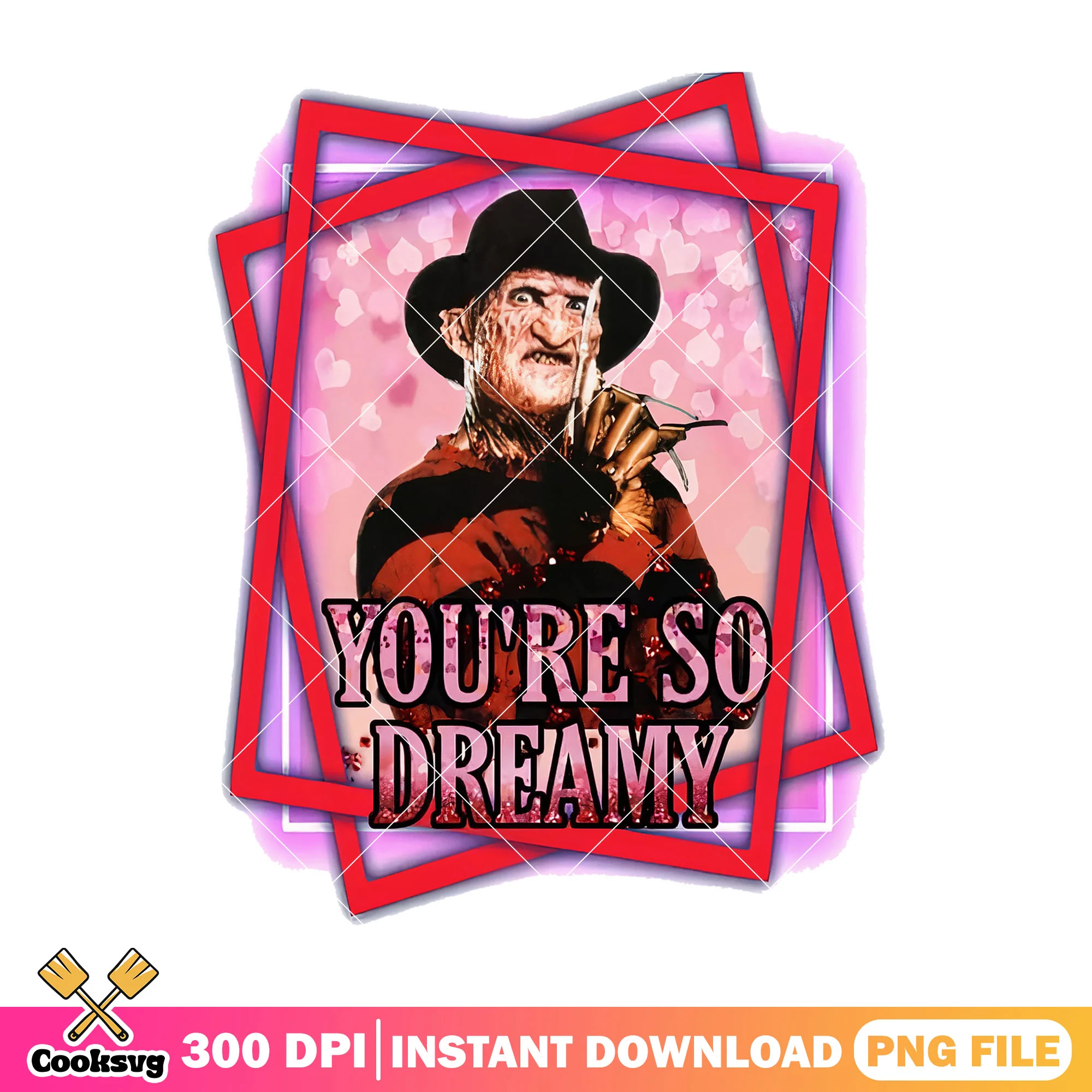 You're so dreamy design png, freddy kueger character png