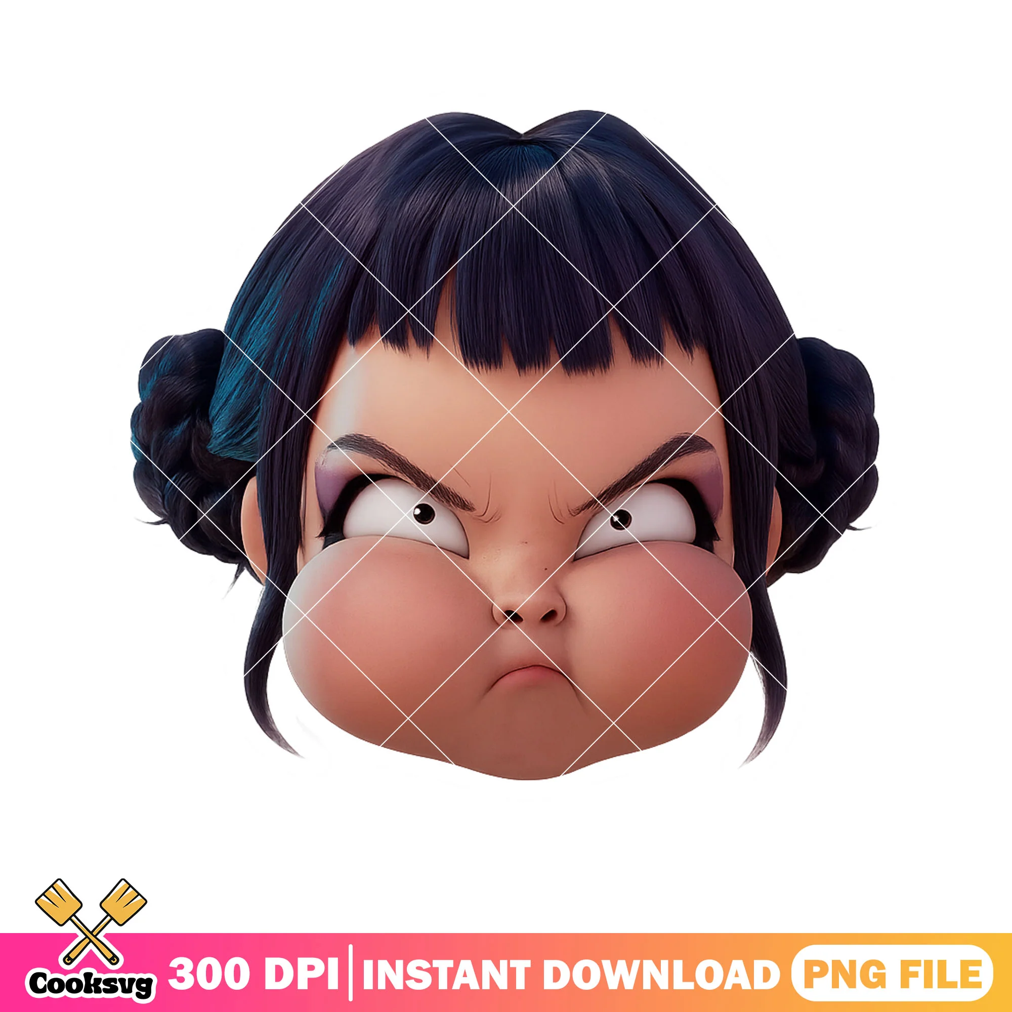 Zoey 3d poster png, zoey cheeks angry png, zoey 3d angry png