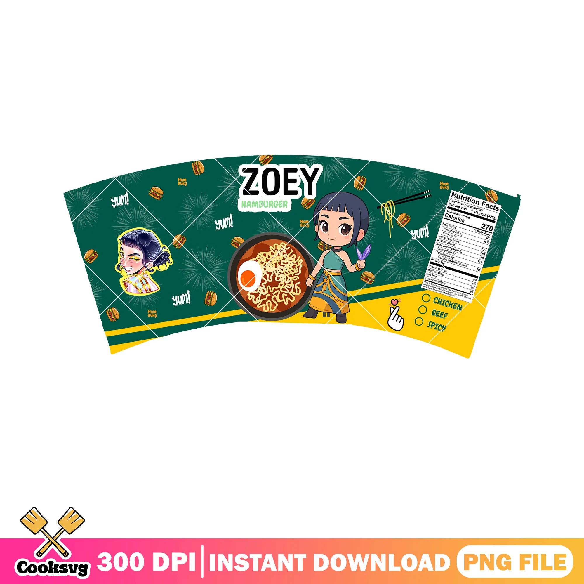 Zoey hamburger flavor png, zoey anime png, zoey kpop png