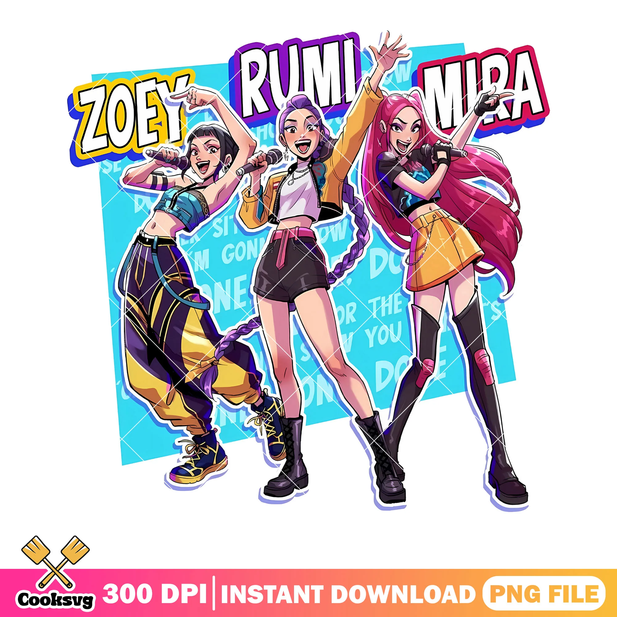 Zoey rumi poster anime kpop png, mira sing png, pose zoey rumi png
