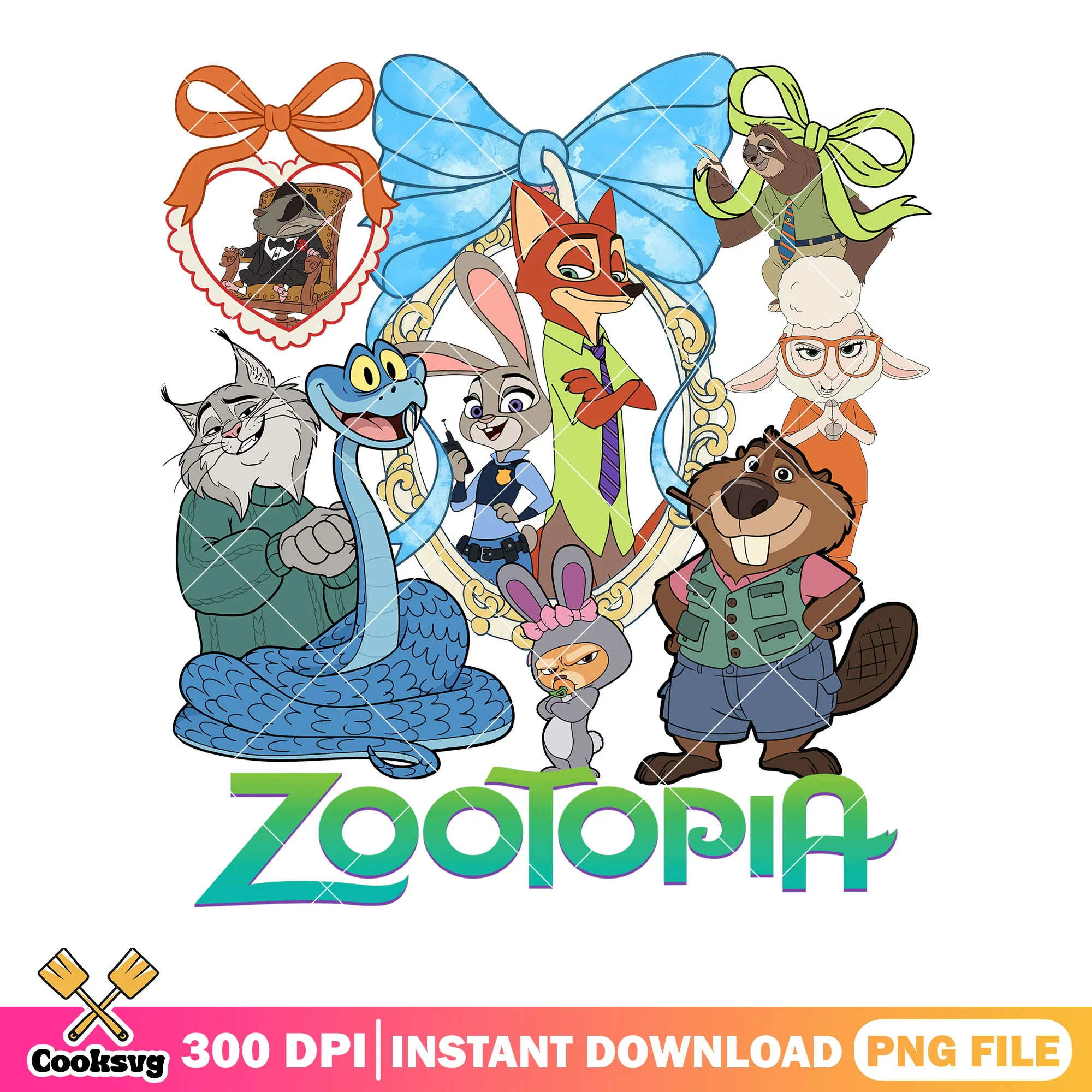 Zootopia bow disney png, zootopia movies png, chief bogo png