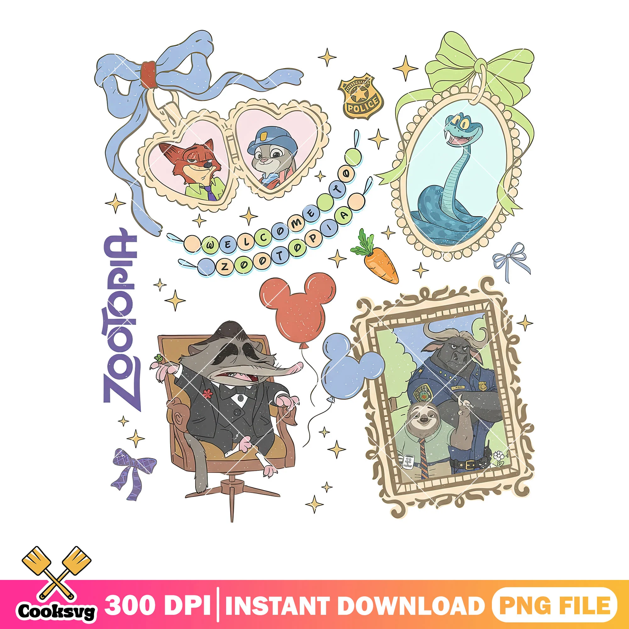 Zootopia picture cards png, disney zootopia png, mr big png
